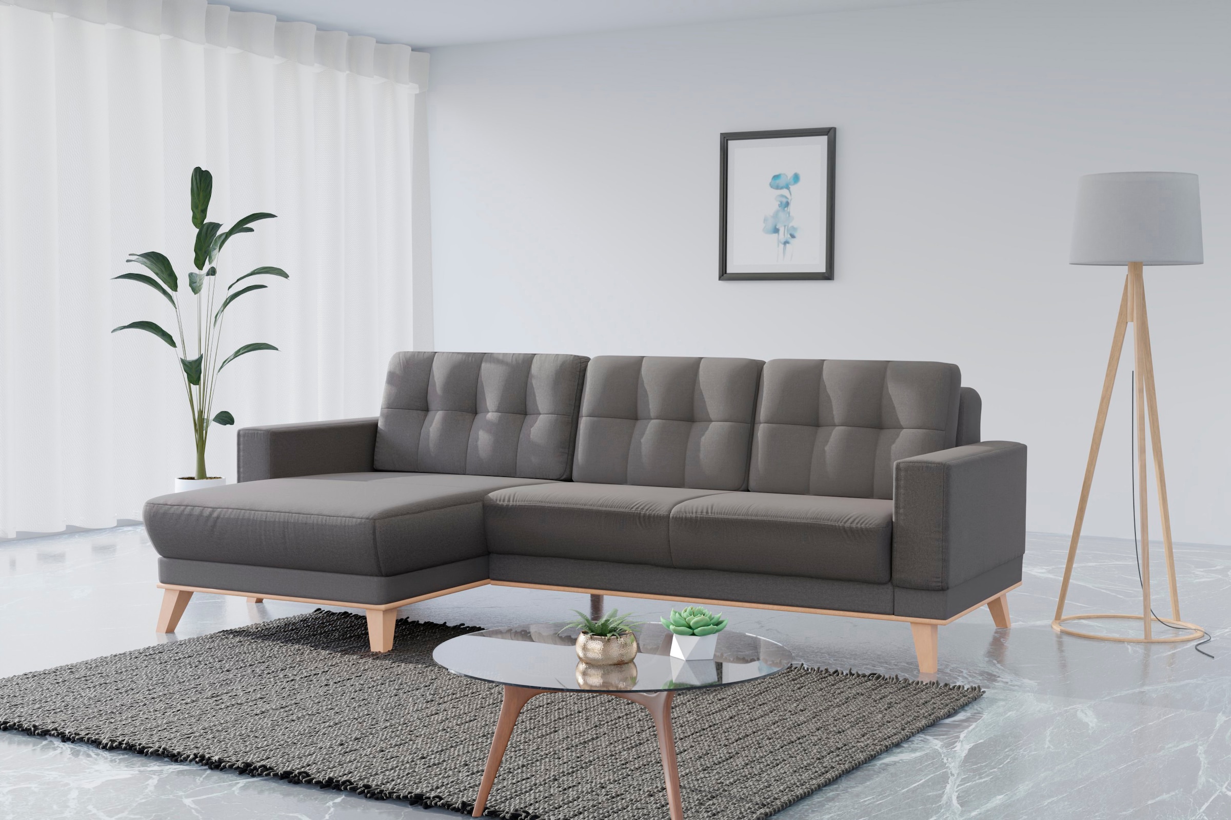 sit&more Ecksofa "Lavida L-Form" wahlweise mit Kippfunktion und Bettkasten günstig online kaufen
