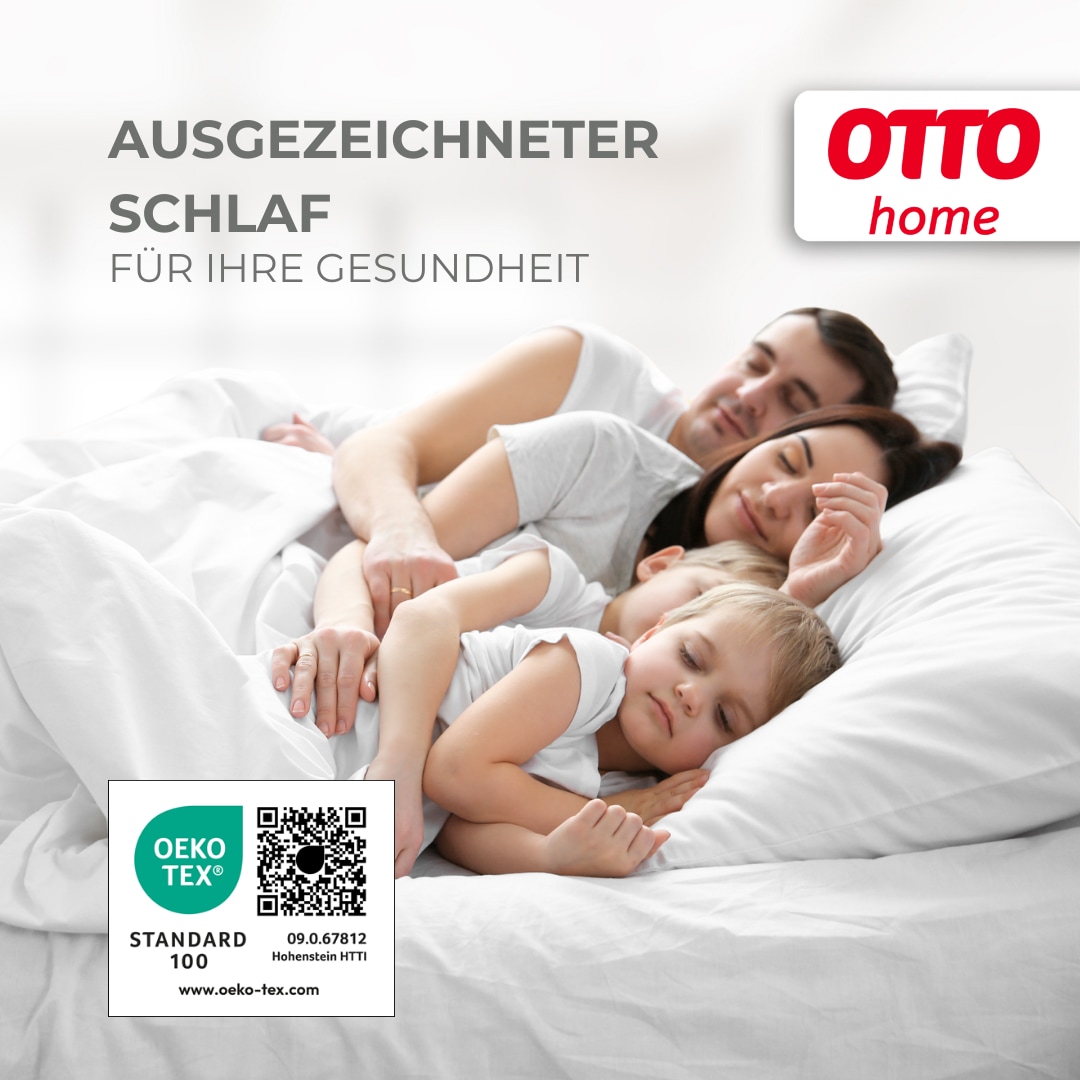 OTTO home Microfaserbettdecke + Kopfkissen »Baca, 2-tlg. Bettdecke 135x200 oder155x220 cm mit Kissen 80x80 cm« Set Bettdecke & Kissen Made in Germany, Sommer, Winter
