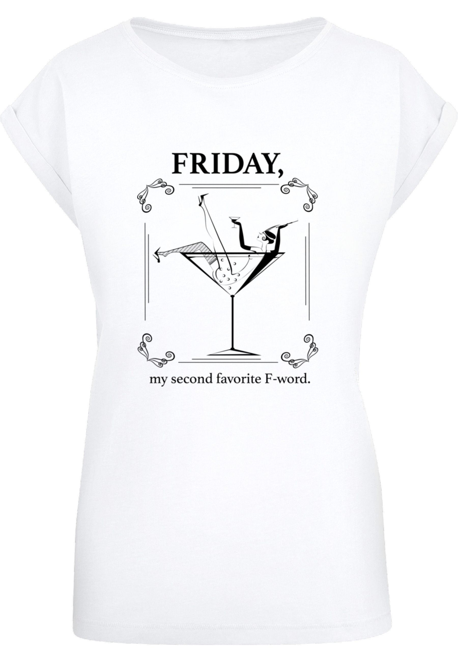 MisterTee T-Shirt "MisterTee Damen Ladies F-Word Extended Shoulder Tee" 1 S günstig online kaufen