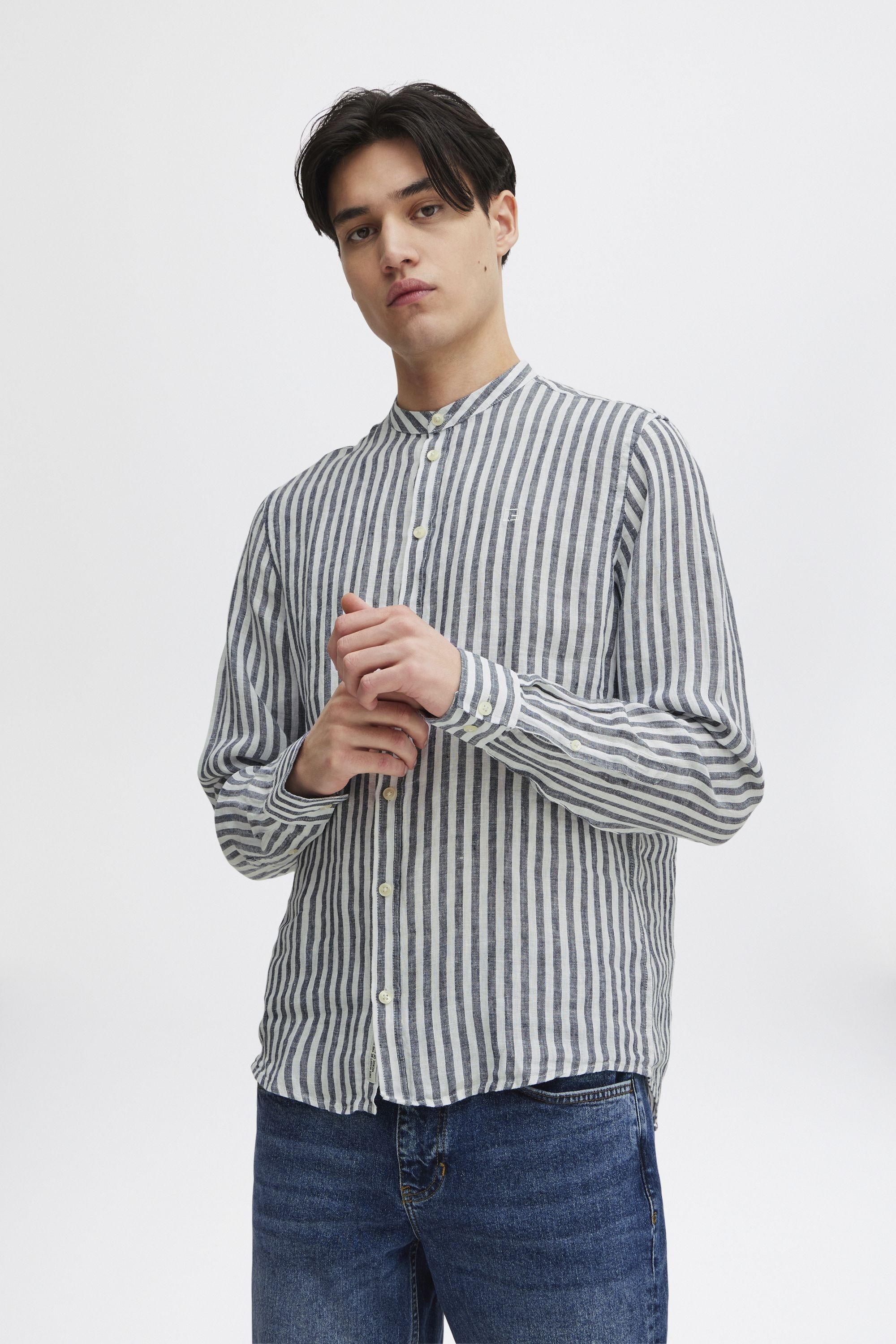 Casual Friday Cfanton LS CC Long Sleeve Shirt Navy Blazer M 2