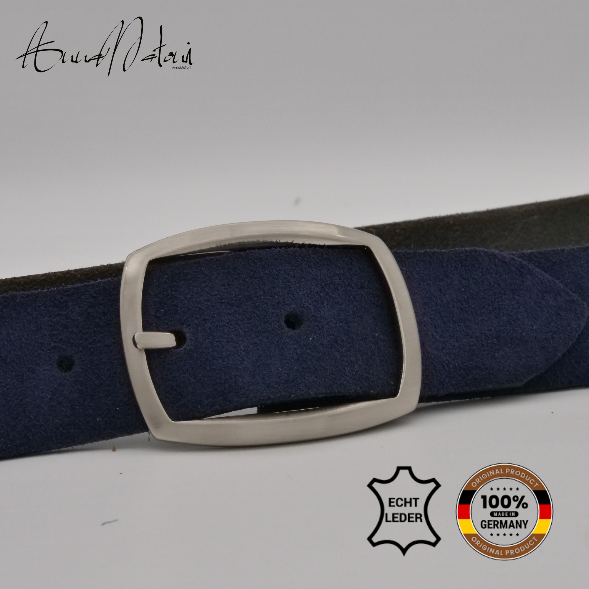 AnnaMatoni Ledergürtel »AnnaMatoni Damen Ledergürtel in hochwertigem Velour Leder 3cm«