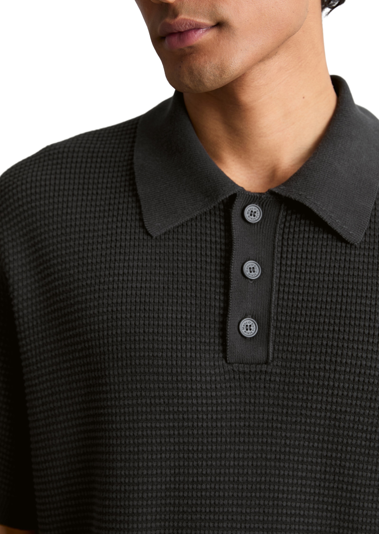 Marc O'Polo DENIM Poloshirt mit Waffelstruktur, regular fit
