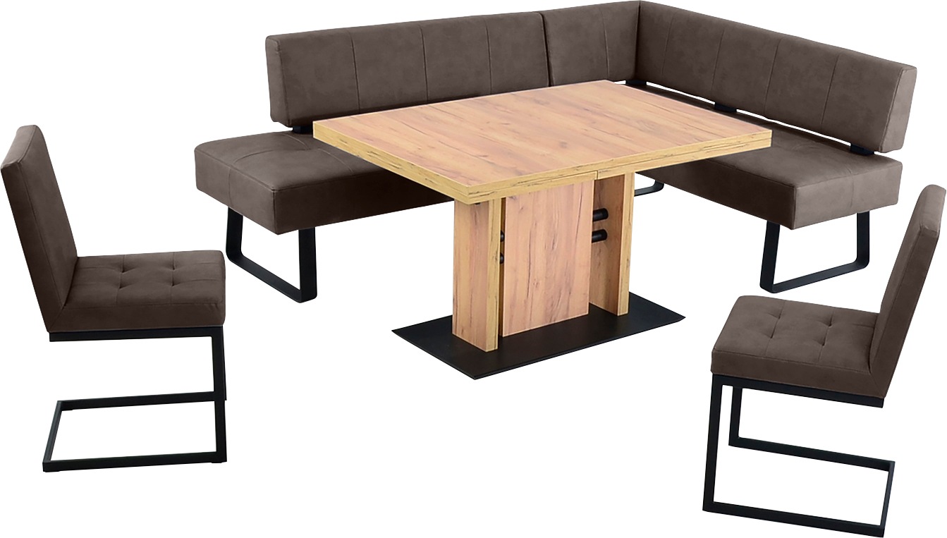 K+W Komfort & Wohnen Essgruppe »Spider II« 4 Stk. tlg. langer Schenkel wahweise in 2 Breiten, 2 Freischwinger, 1 Tisch