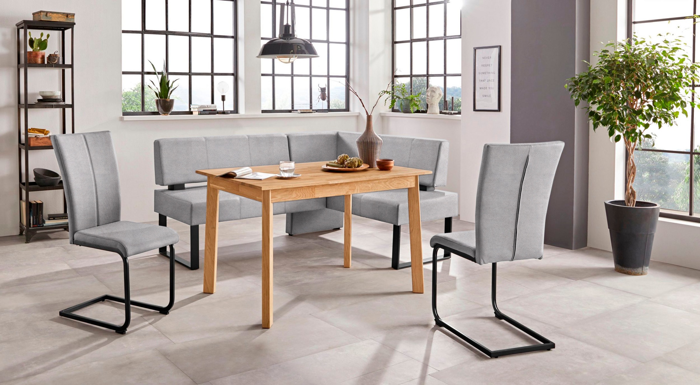 OTTO home Eckbank "Oliver mit Metallgestell, Küchenbank" verschiedene Bezüg günstig online kaufen