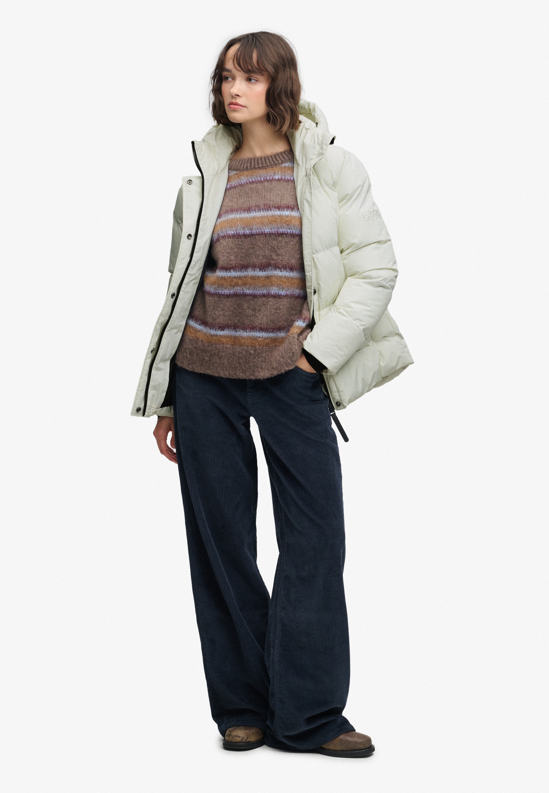 Superdry Steppjacke »HOODED 5 BAFFLE SPORTS PUFFER« mit Kapuze Kunstfaser, relaxed fit