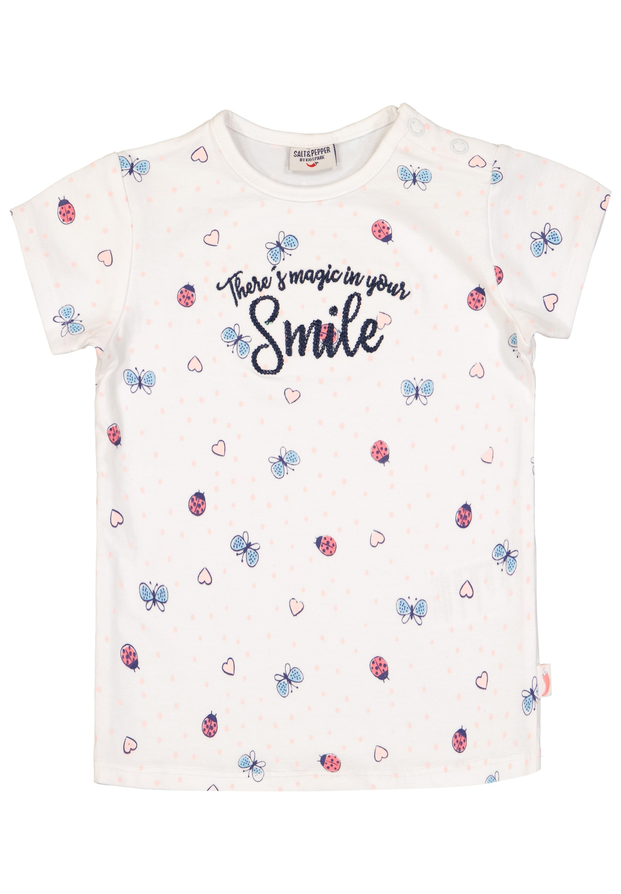 SALT AND PEPPER T-Shirt »Smile«, (2 tlg.), mit niedlichen Schmetterling-Prints
