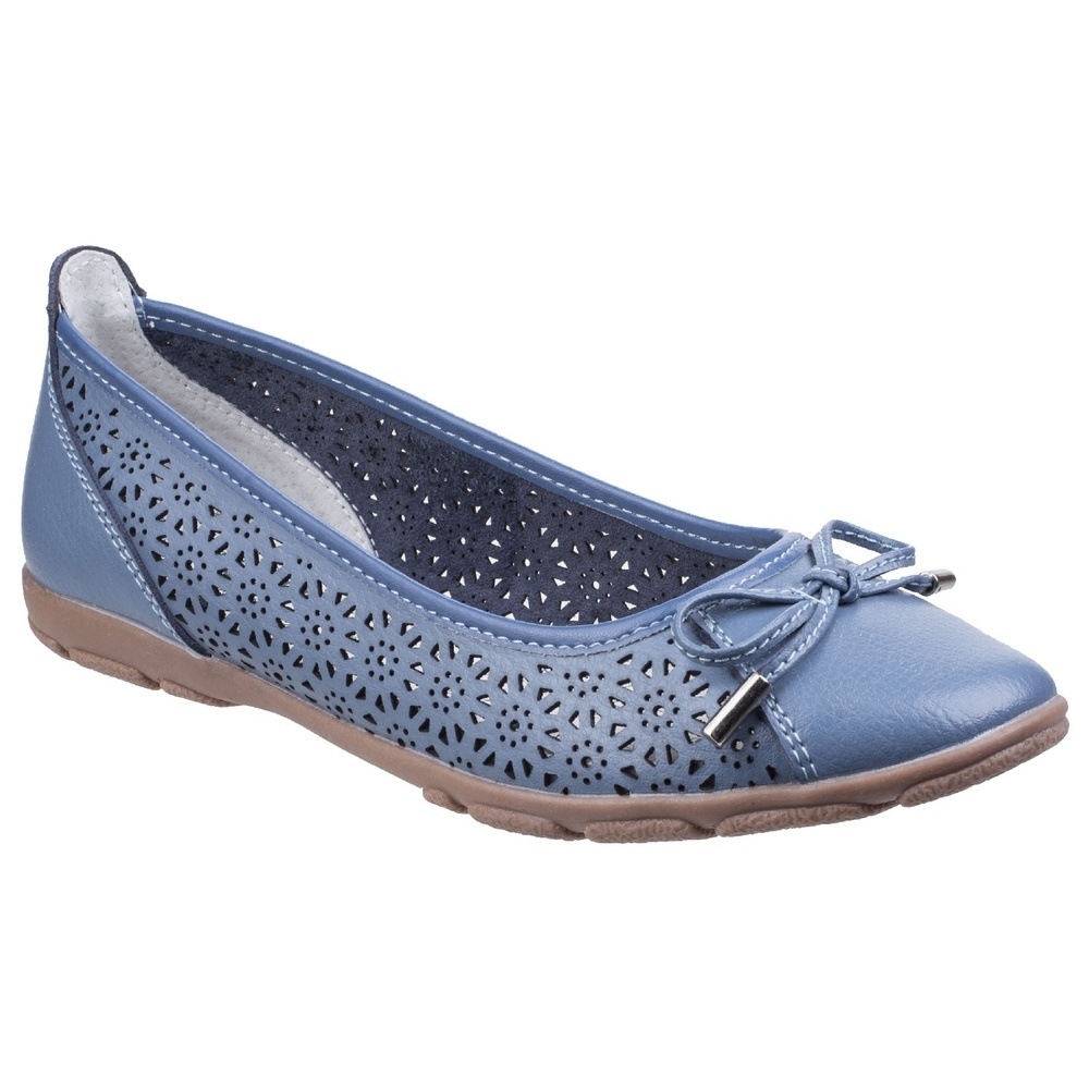 Ballerina Damen Lagune Leder s