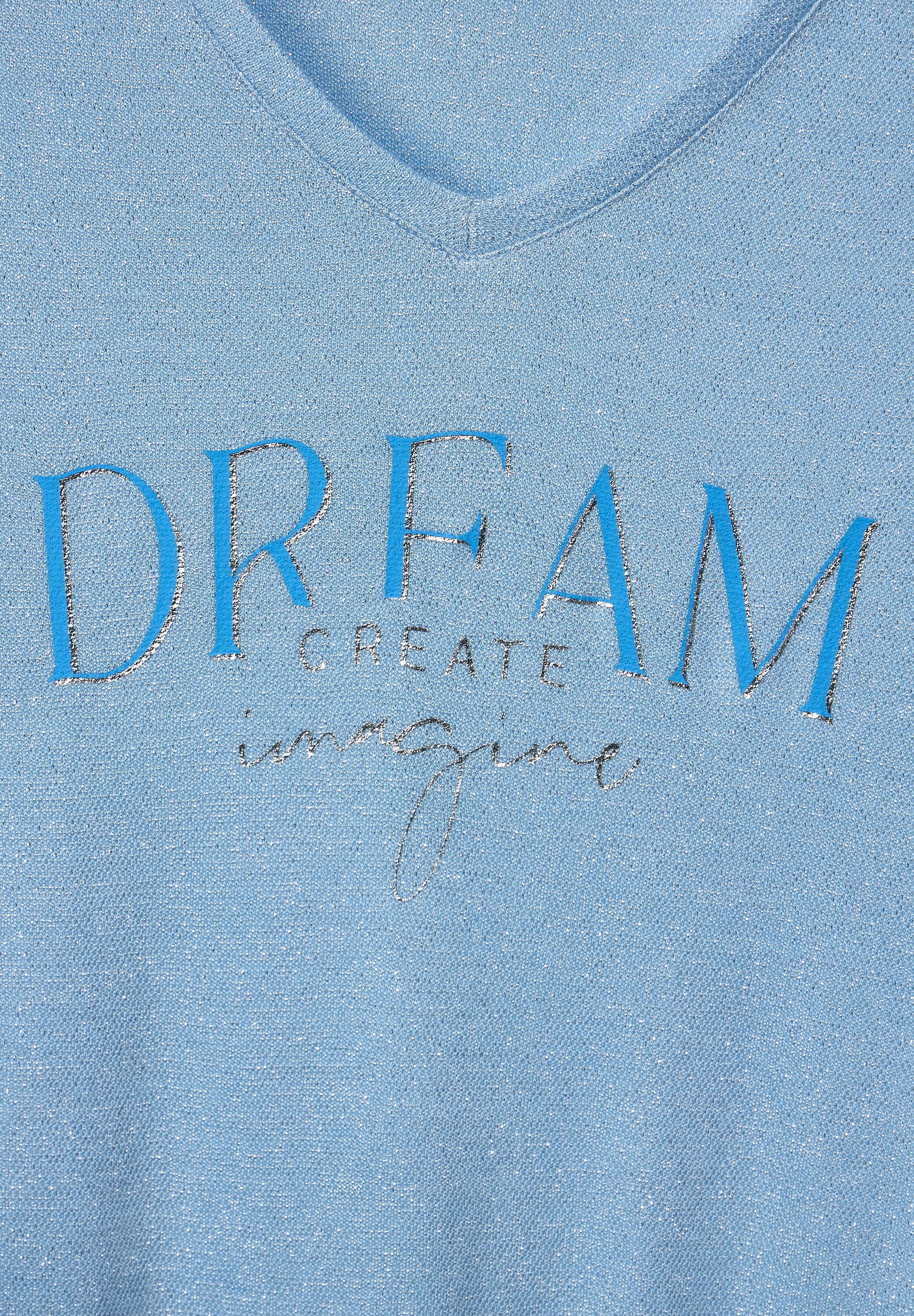 STREET ONE T-Shirt, mit schimmerndem Schriftzug