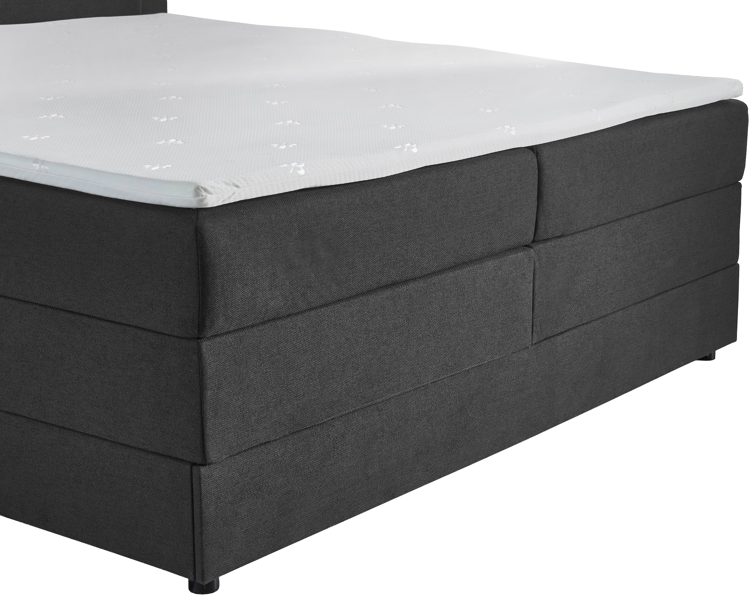INOSIGN Boxbett »Elverta inkl. Bettkasten und LED-Beleuchtung«, erhältlich in der Breite 180x200cm, Kopfteil in Kissenoptik