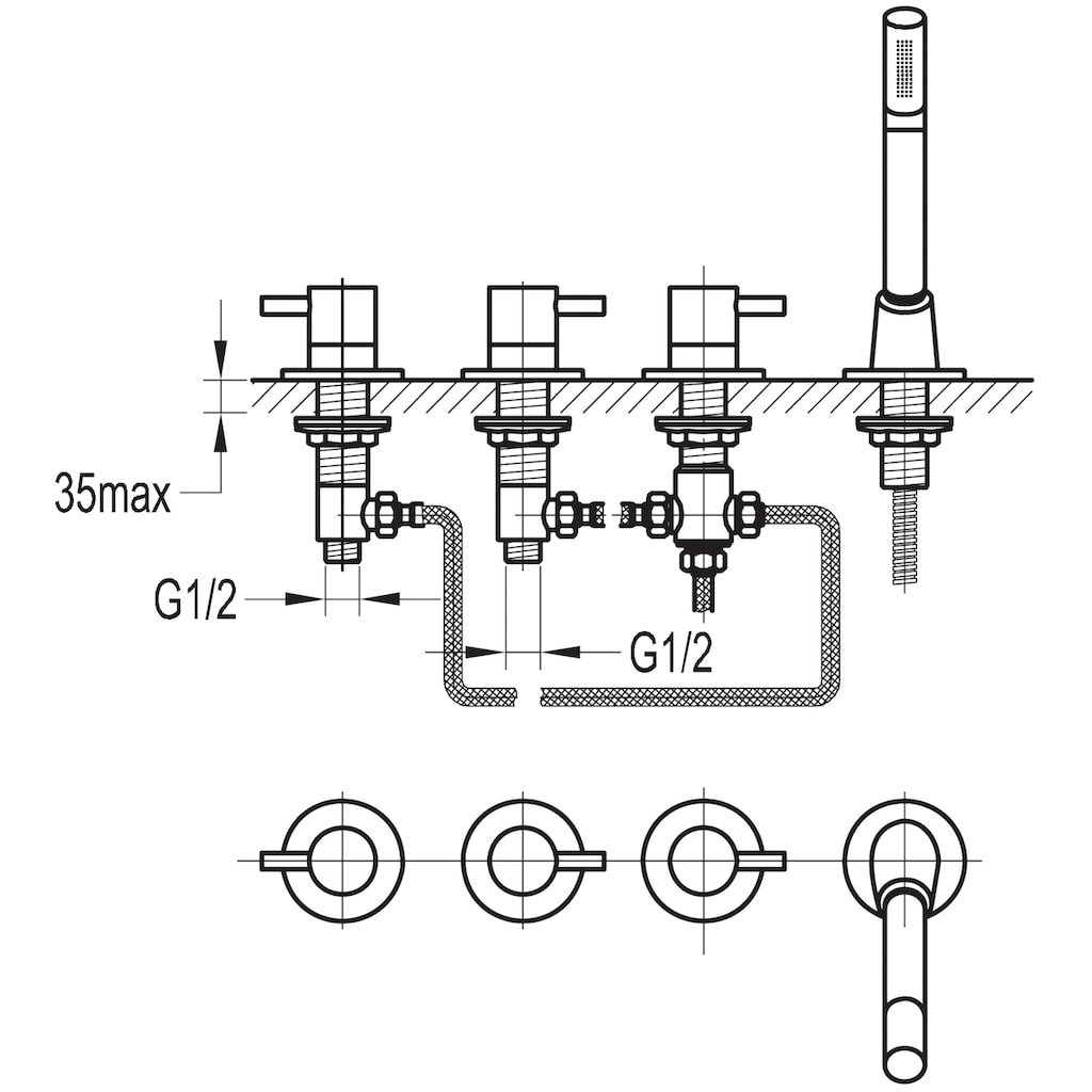 OTTOFOND Wannenarmatur »U10000«, (1 St.)