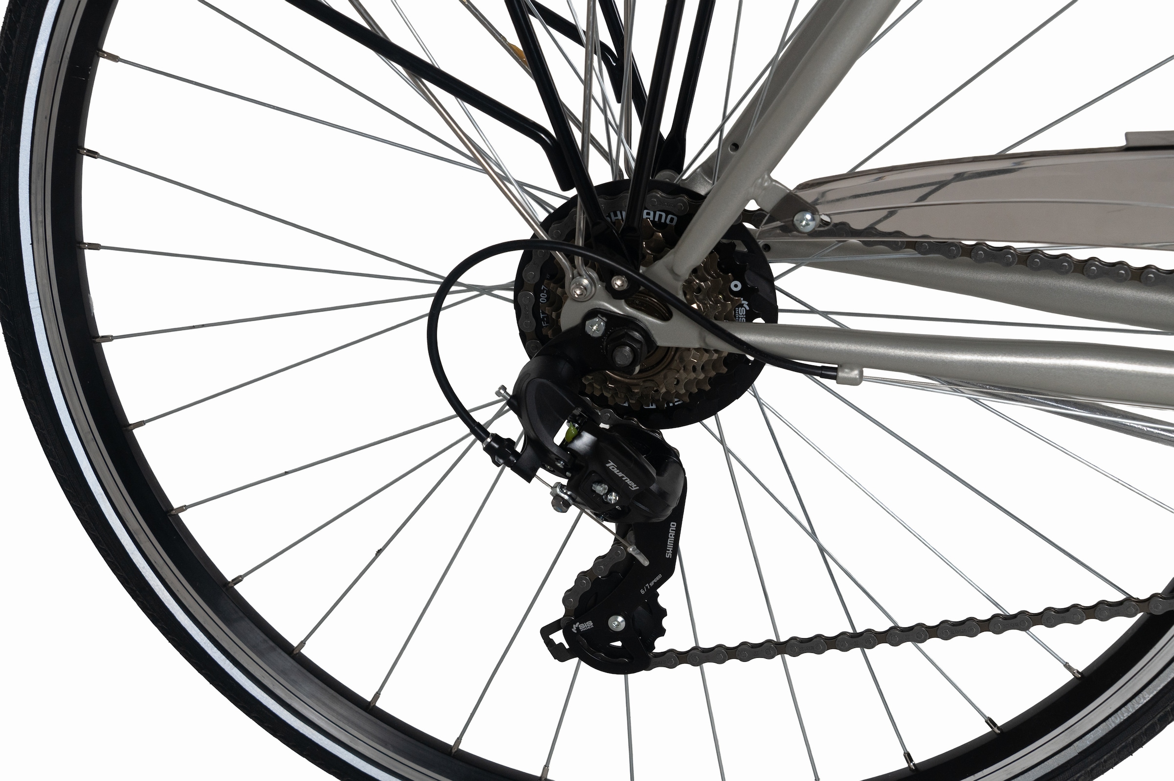 Dacapo Trekkingrad »DaCapo Trekkingrad Herren 28'' Montreal silver 21 Gänge« 21 Gang Shimano Tourney Schaltwerk Kettenschaltung 58, 