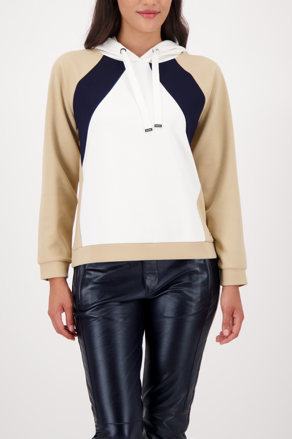 Monari Kapuzensweatshirt "Sweatshirt Colorblock", Regular fit mit Rundhalsa günstig online kaufen