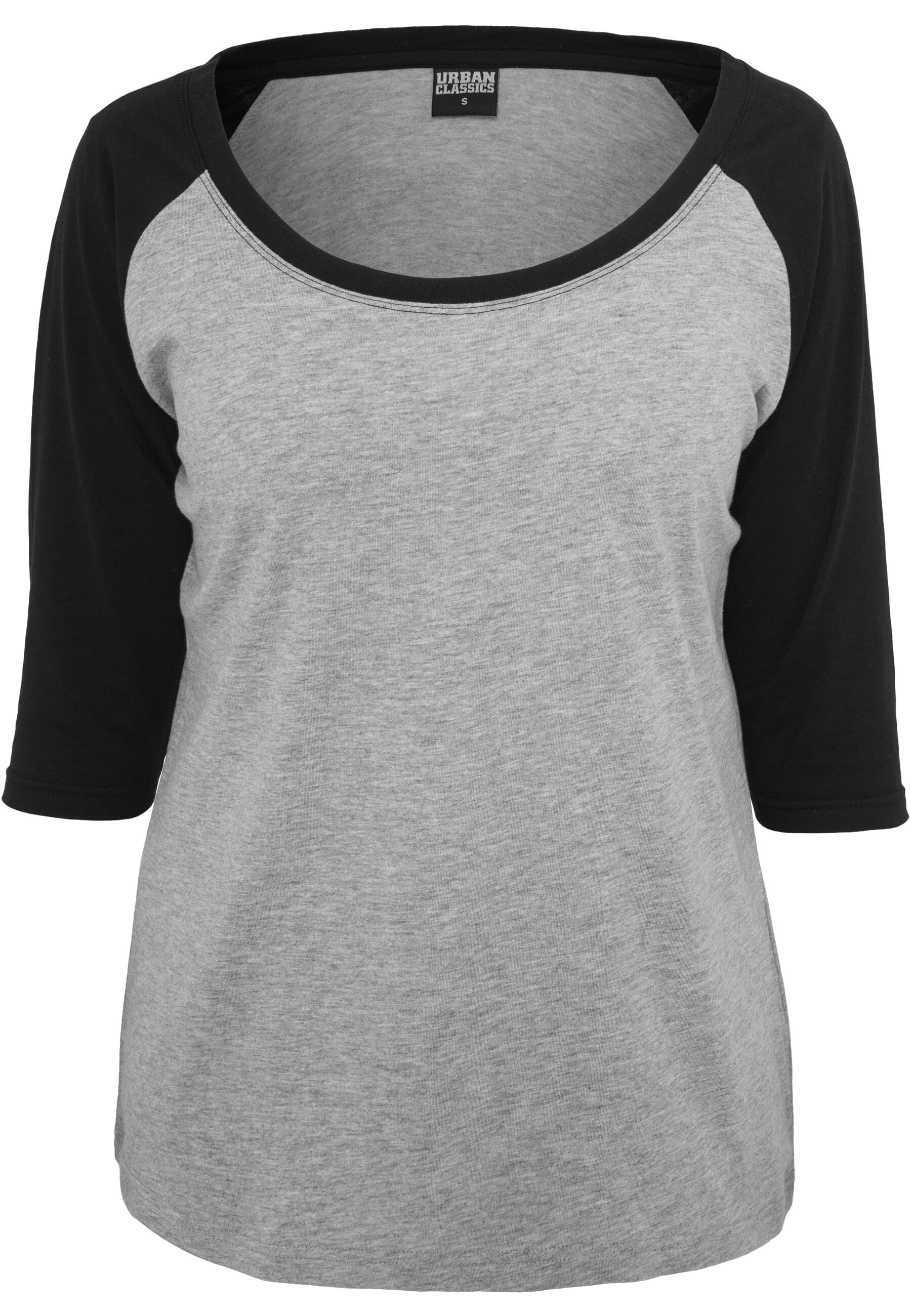 URBAN CLASSICS Kurzarmshirt "Urban Classics Damen Ladies 3/4 Contrast Raglan Tee"