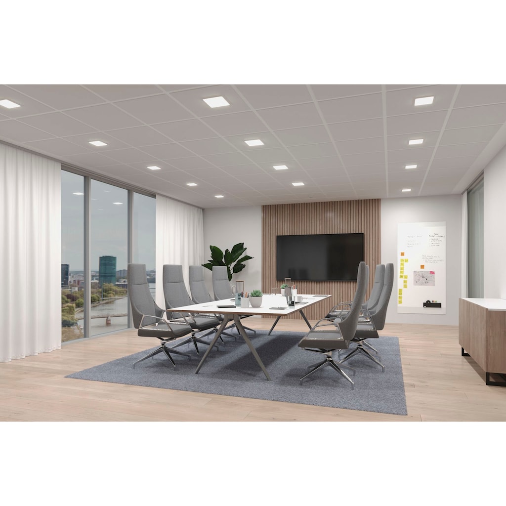 Paulmann LED Einbauleuchte »Veluna VariFit Edge IP44 eckig 90x90mm 500lm 4000K Weiß dimmbar«, 1 flammig-flammig