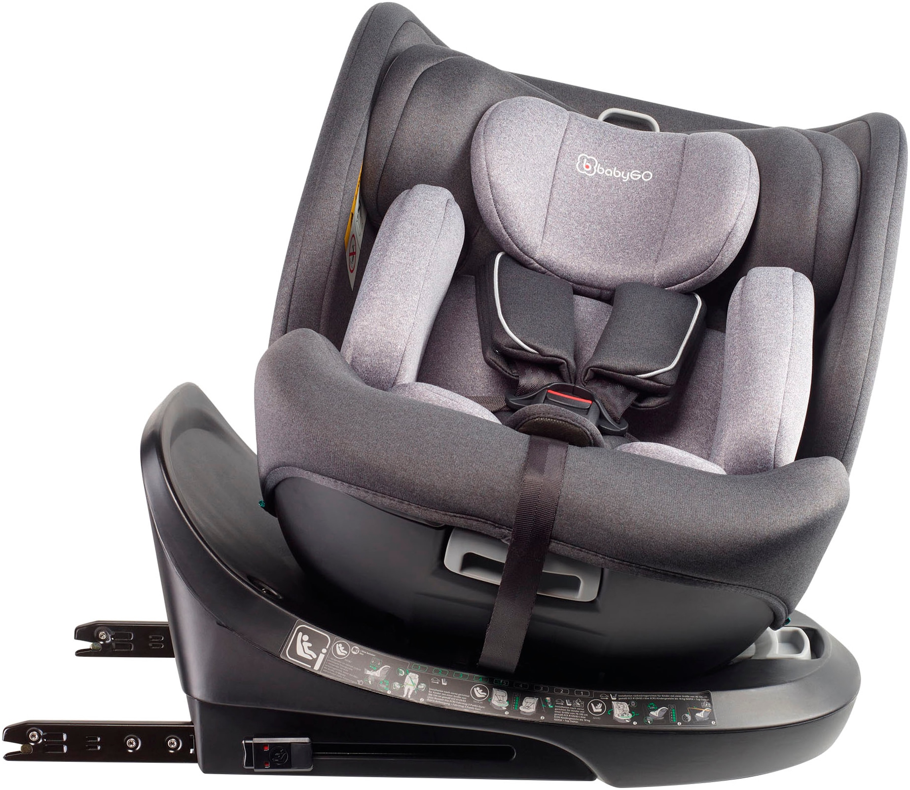 Autokindersitz BABYGO "Protection 360 Grad", Baby, grau, Polyester, Kindersitze