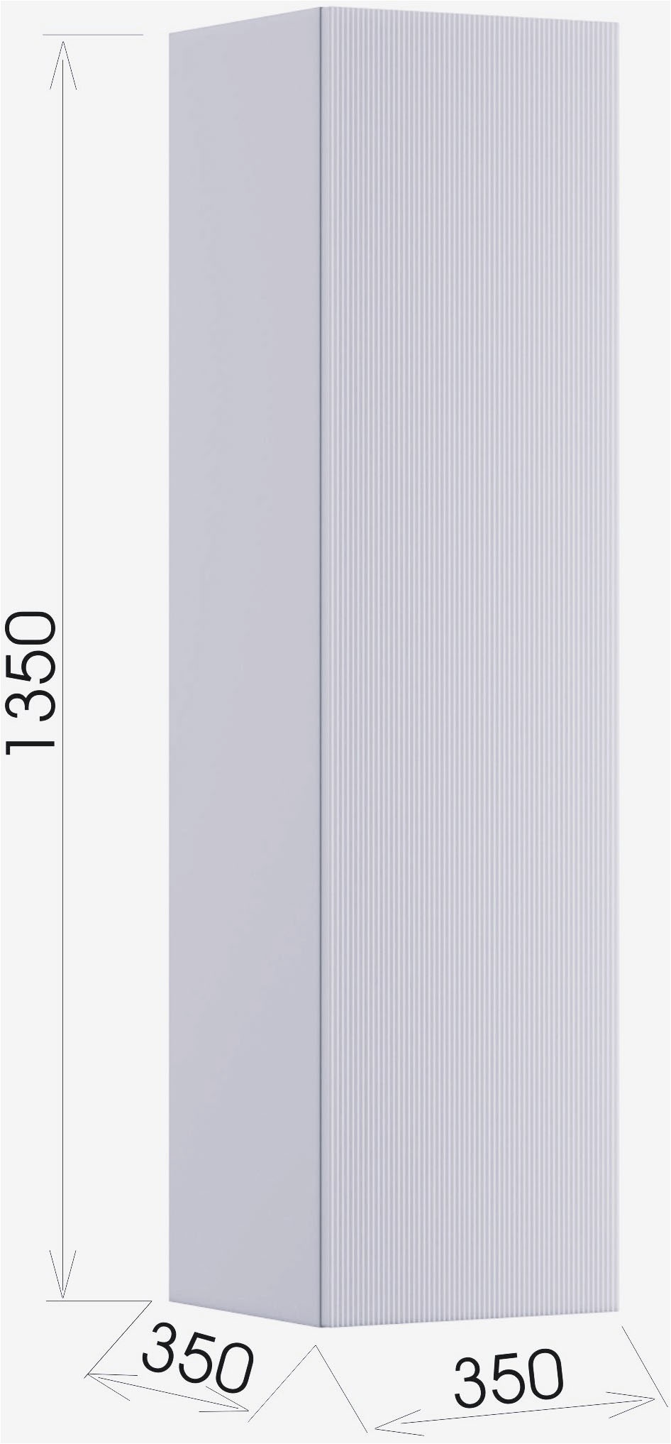 welltime Hängeschrank »FLOW STRIPE rechts/links montierbar, Breite 35 cm, modernes Design« Schrank mit 3 Einlegeböden, Push-to-open-Function