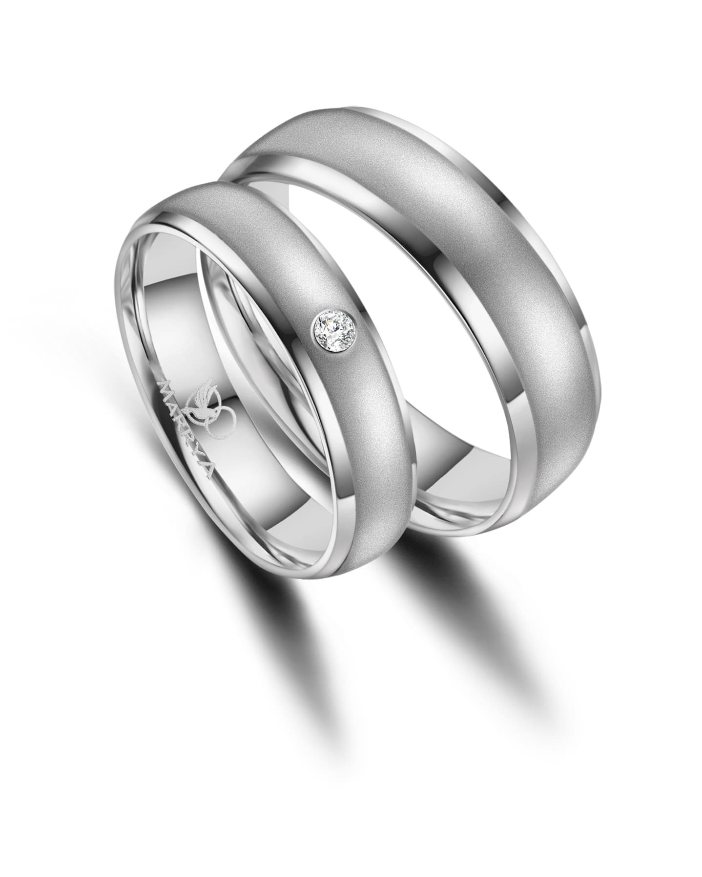Marrya Verlobungsring »Edelstahl Ringe Trauringe Eheringe Partnerringe«