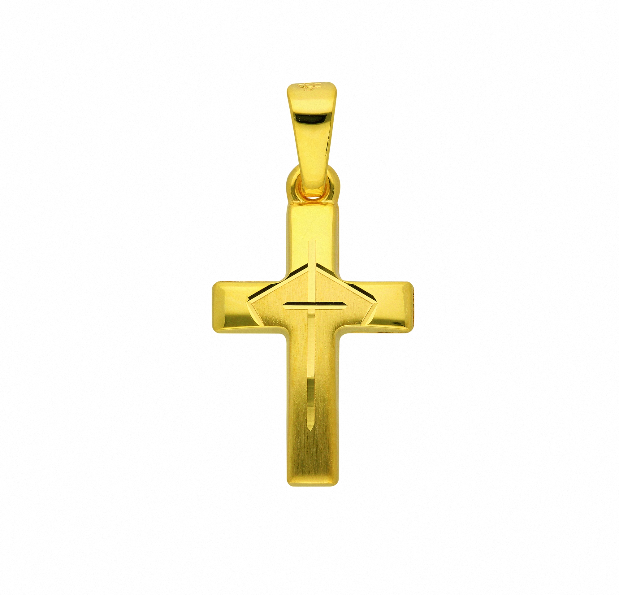 Adelia´s Kette mit Kreuz Gold Anhänger Set - Halskette Anhänger«, Schmuckset »585 mit | BAUR