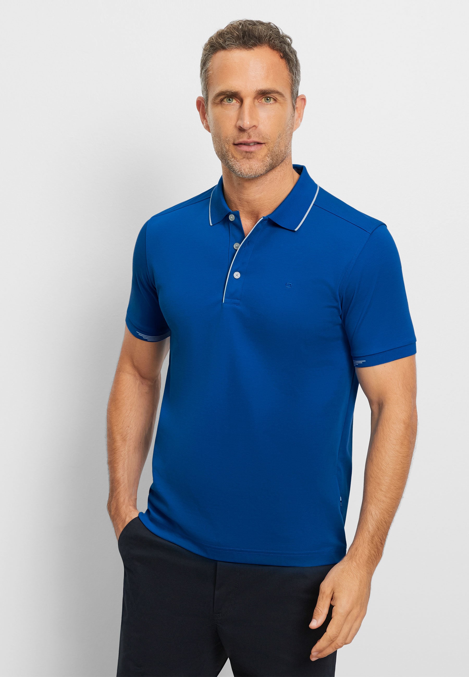 OLYMP Poloshirt "OLYMP Casual Wirk" günstig online kaufen
