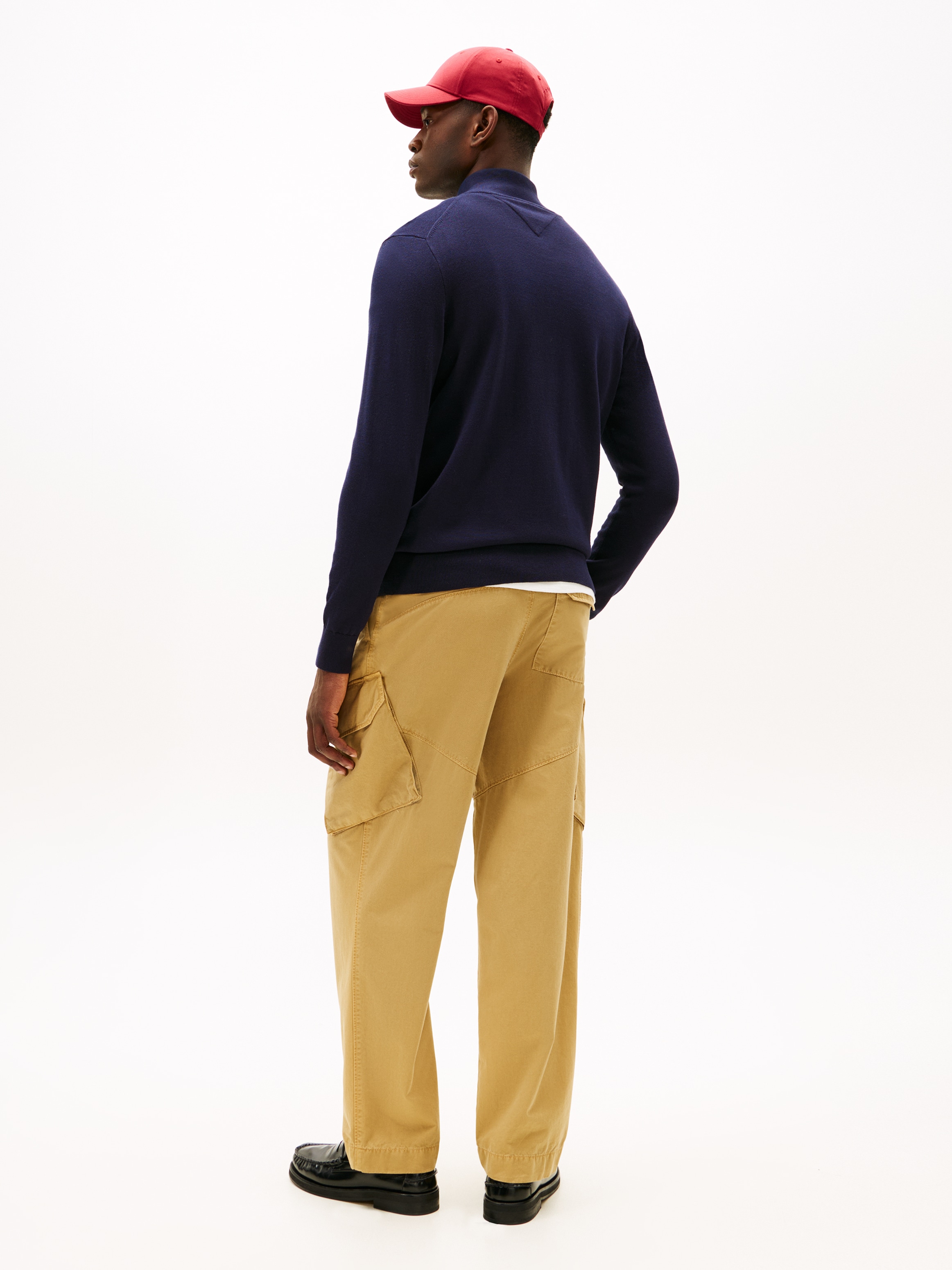 Tommy Hilfiger Strickjacke "ESSENTIAL COTTON ZIP THRU" mit Logostickerei günstig online kaufen