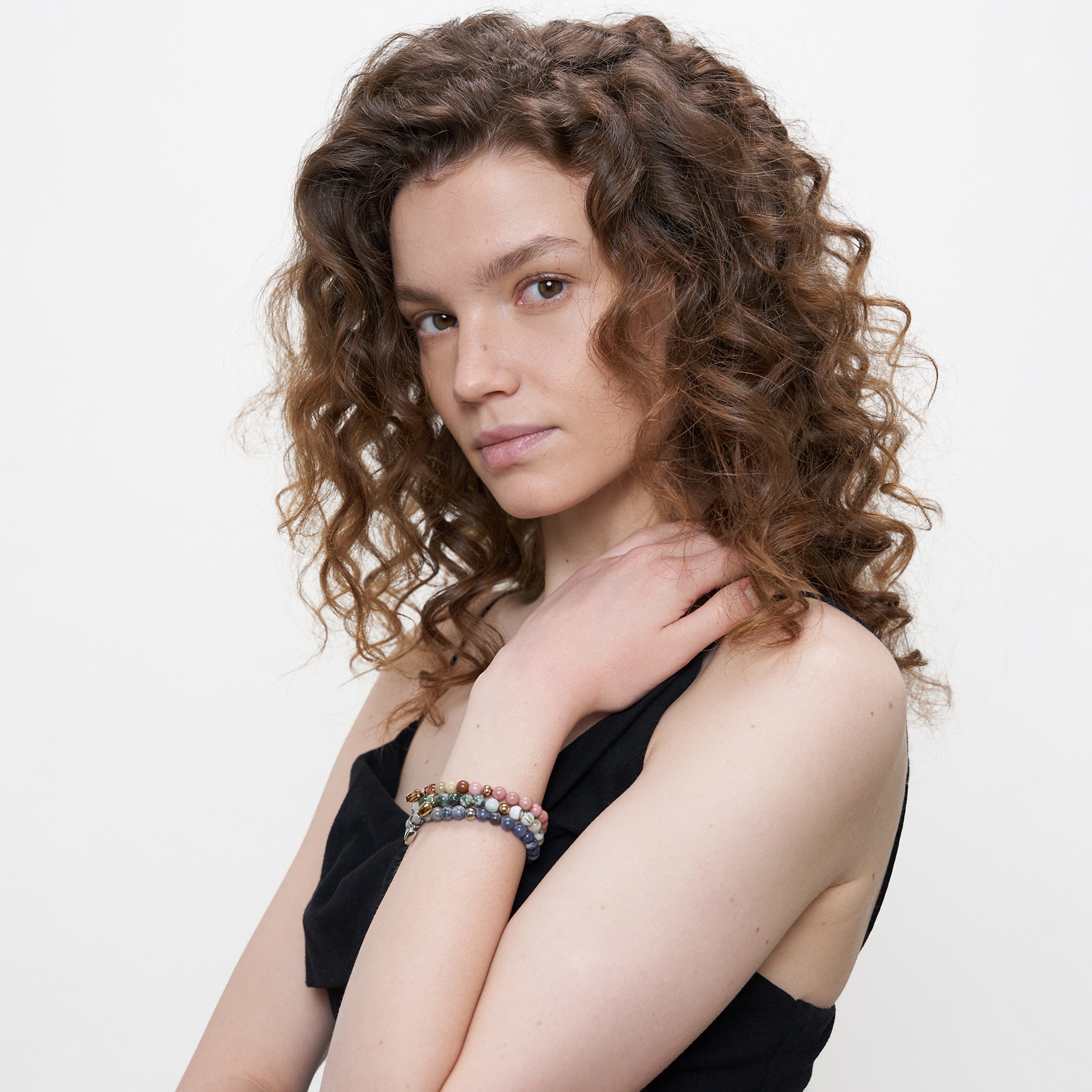 Liebeskind Berlin Armband »Schmuck Geschenk Edelstahl Mini Metal Heart, Herz« mit Moosachat, Rhodonit oder Sodalith