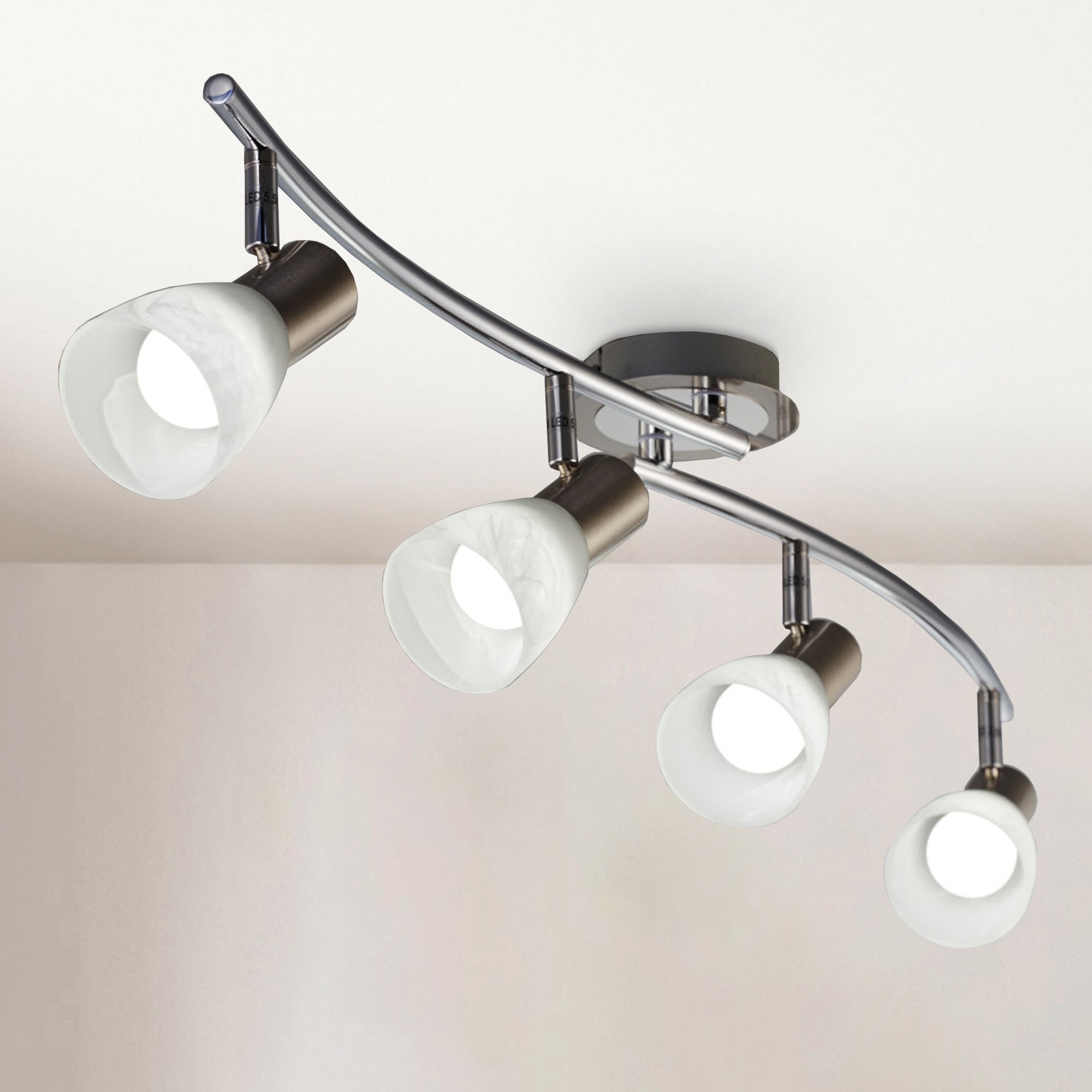 B.K.Licht LED Deckenstrahler, 4 flammig-flammig, LED Deckenlampe Wohnzimmer  schwenkbar E14 Metall Glas Spot Leuchte bestellen | BAUR