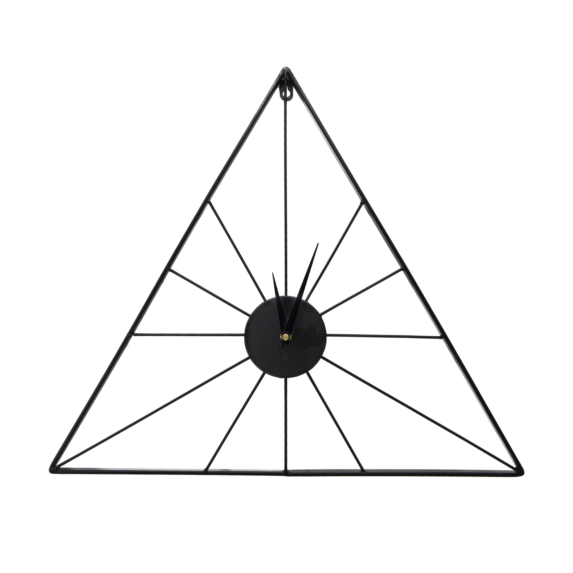 Art for the home Wanduhr "Luxus Wanduhr Dreieck", Uhr - Luxuriöse schwarze günstig online kaufen
