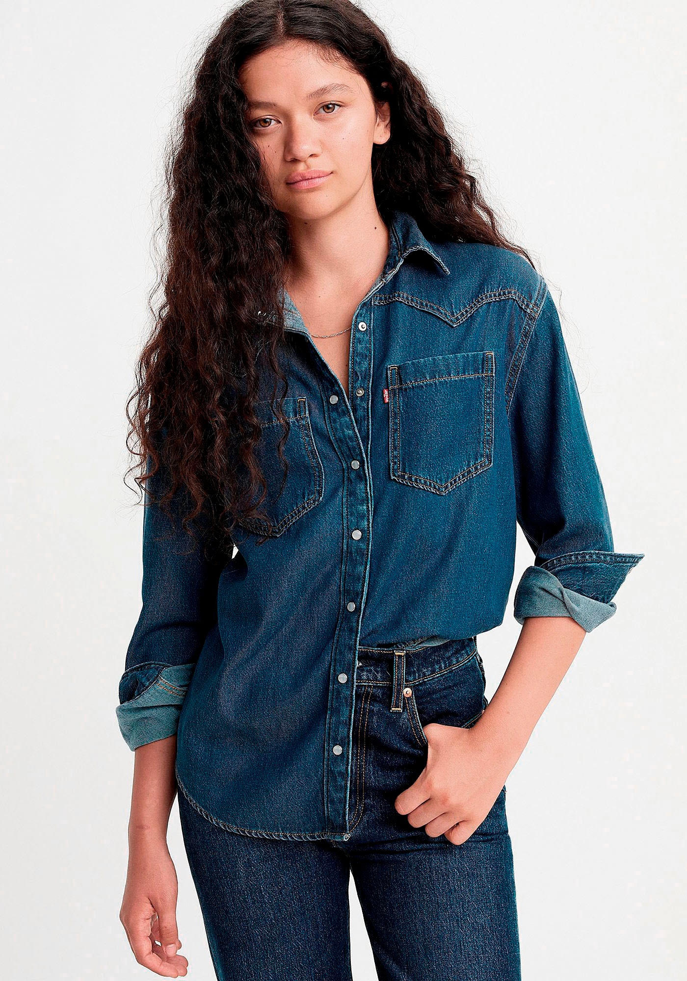 Levis Jeansbluse "TEODORA WESTERN SHIRT", mit Druckknöpfen günstig online kaufen