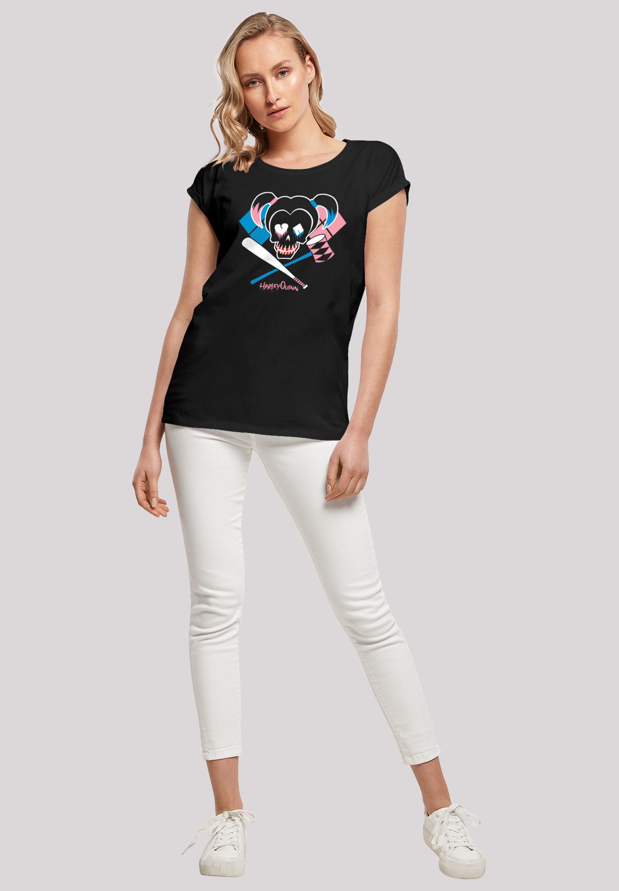 F4NT4STIC T-Shirt »Suicide Squad Harley Quinn Skull Emblem«, Print