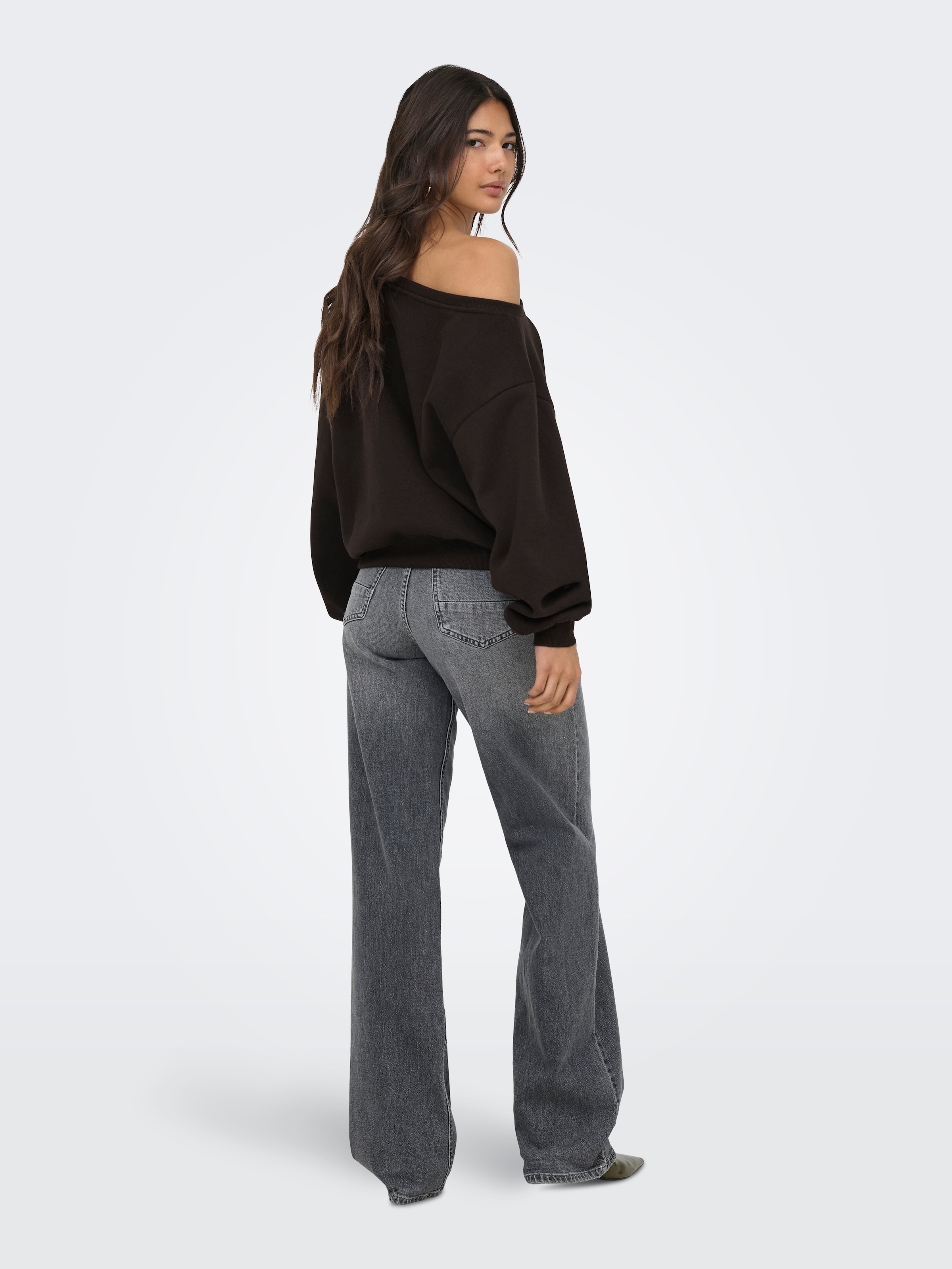 ONLY Sweatshirt »ONLRHINA L/S ONE SHOULDER NOOS SWT«, Baumwollmischung, oversize
