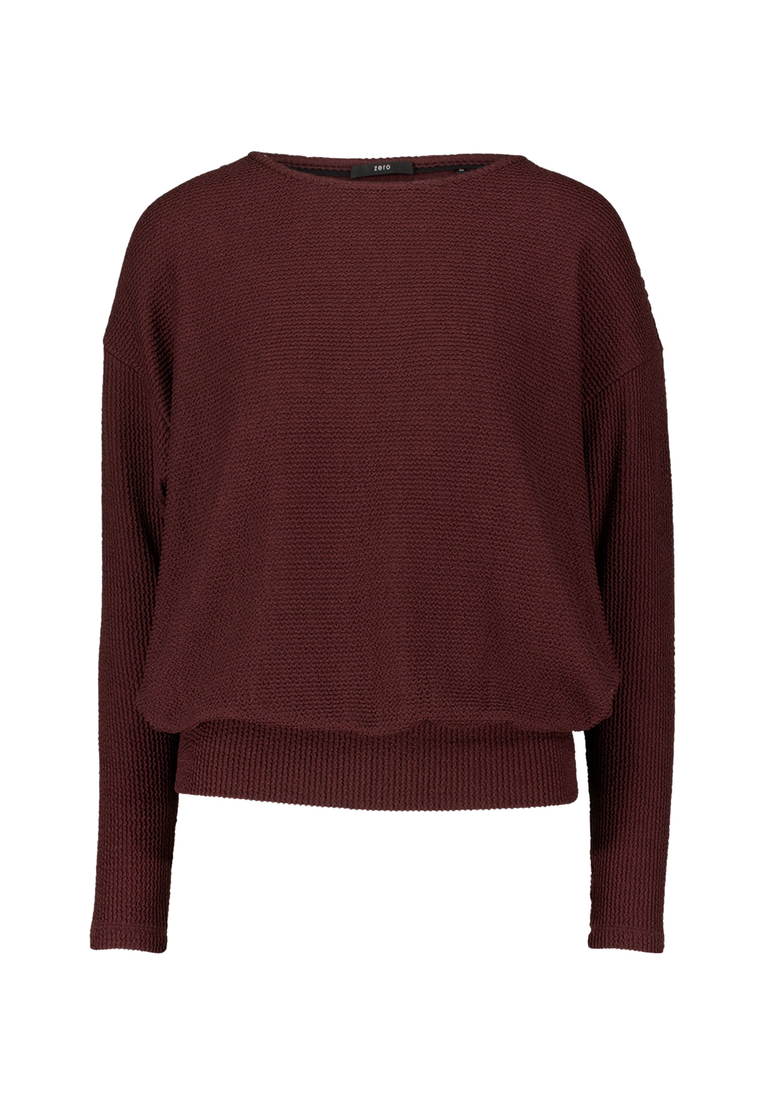 Zero Kurzarmshirt »zero Damen Jerseyshirt strukturiert langarm«, (1 tlg.), Plain/ohne Details