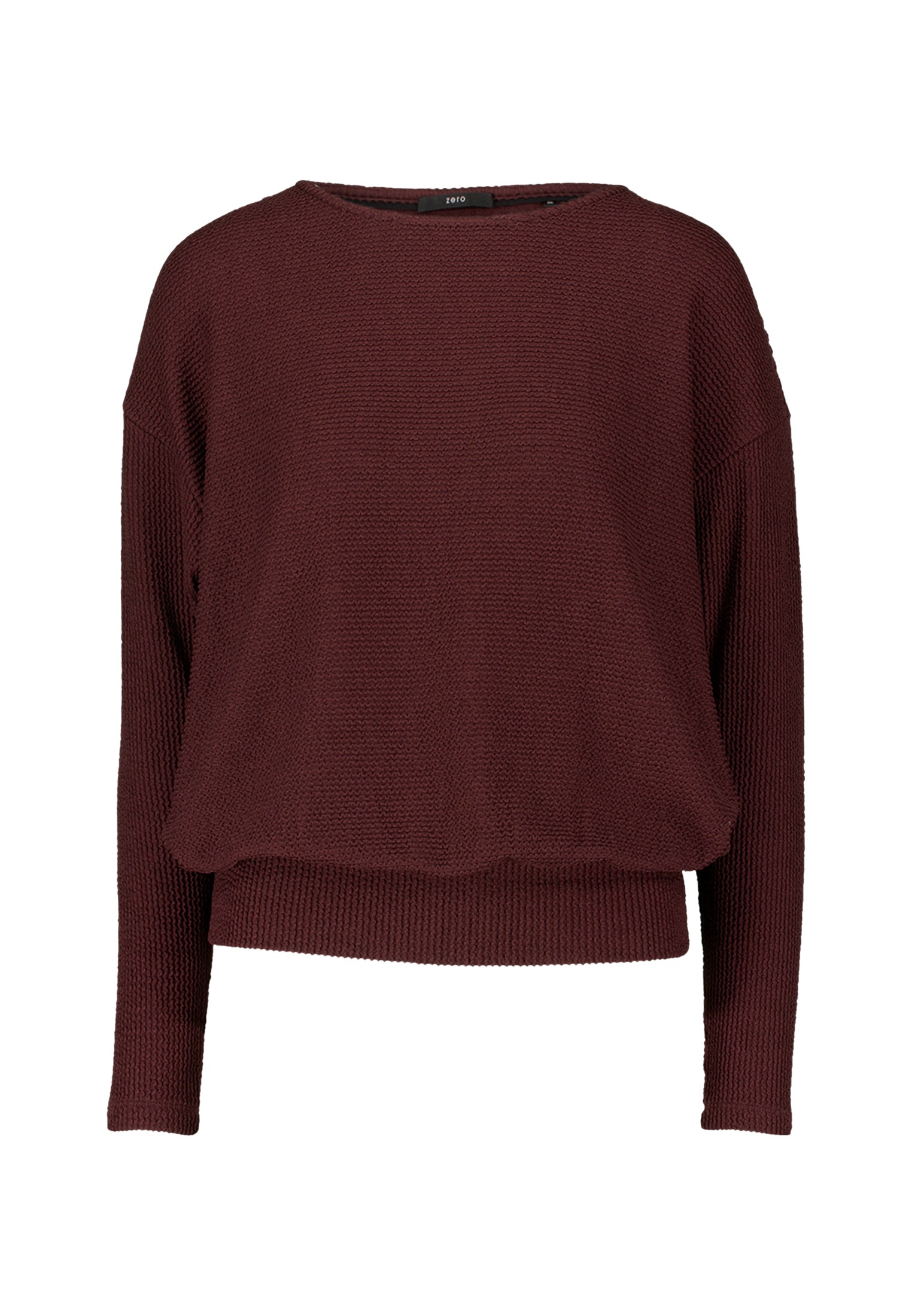 Zero Kurzarmshirt "Damen strukturiert langarm" 1 Stk. Plain/ohne Details günstig online kaufen