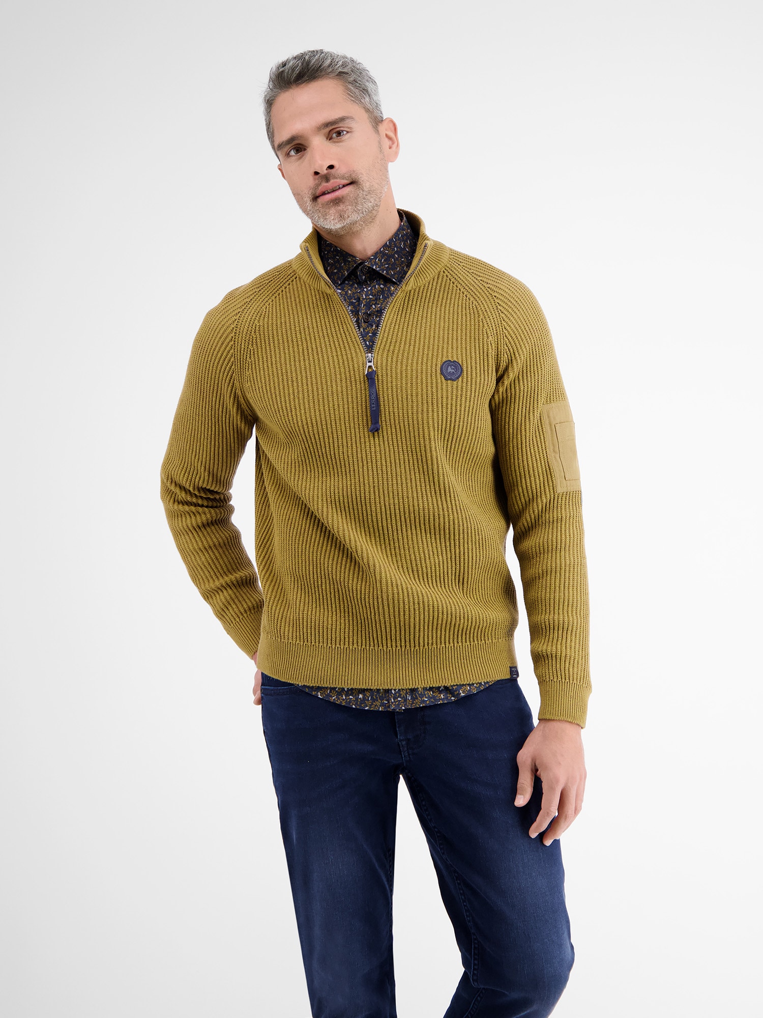 LERROS Strickpullover »LERROS Troyer, Fishermanstyle«