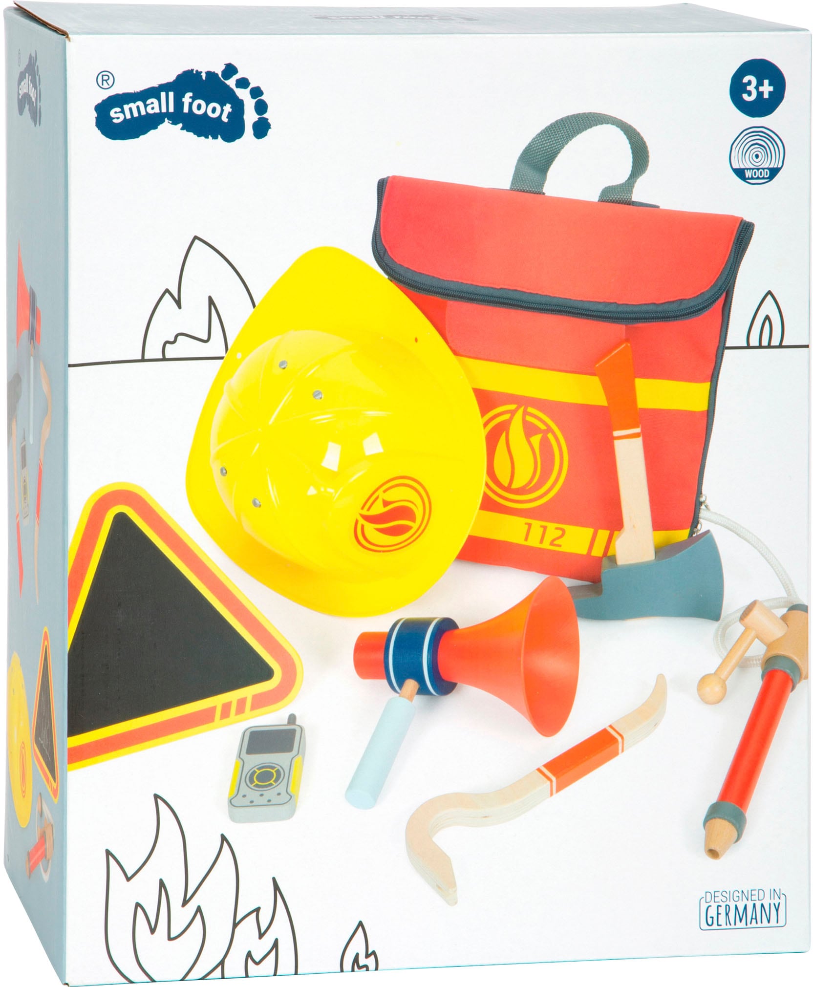 Small Foot Spielzeug-Helm »Feuerwehrrucksack«