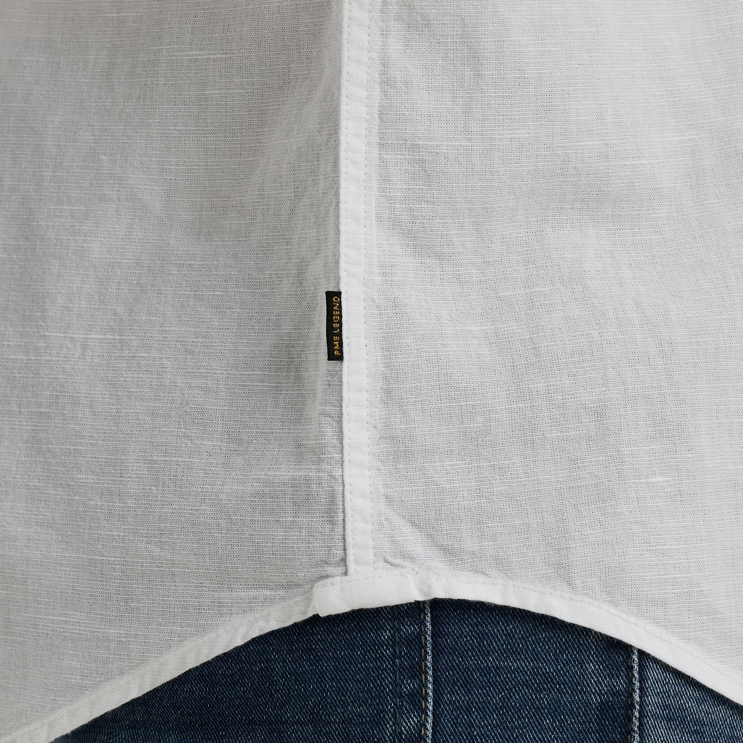PME LEGEND Kurzarmhemd »Short Sleeve Shirt Ctn Linen 2 tone«, in melierter Optik