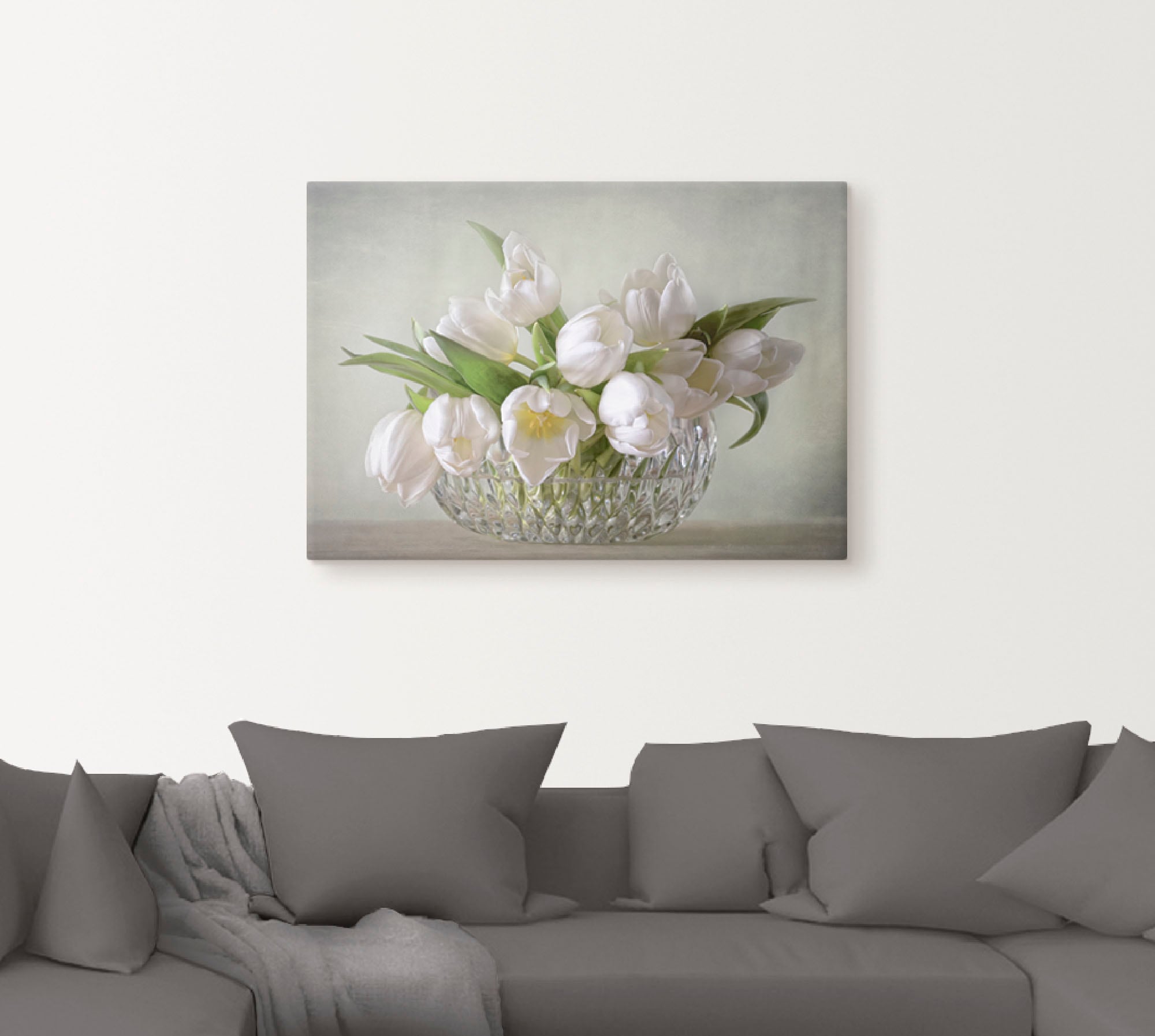 Artland Wandbild »Weiße Tulpen«, Blumen, (1 St.), als Leinwandbild, Poster, Wandaufkleber in verschied. Größen