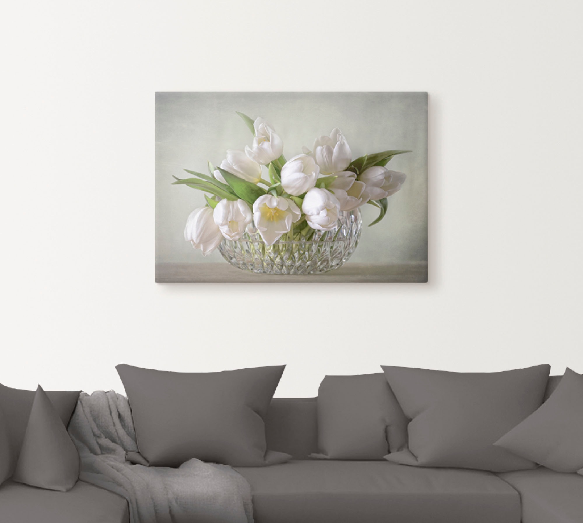 Artland Wandbild "Weiße Tulpen" Blumen 1 Stk. tlg. als Leinwandbild, Poster günstig online kaufen