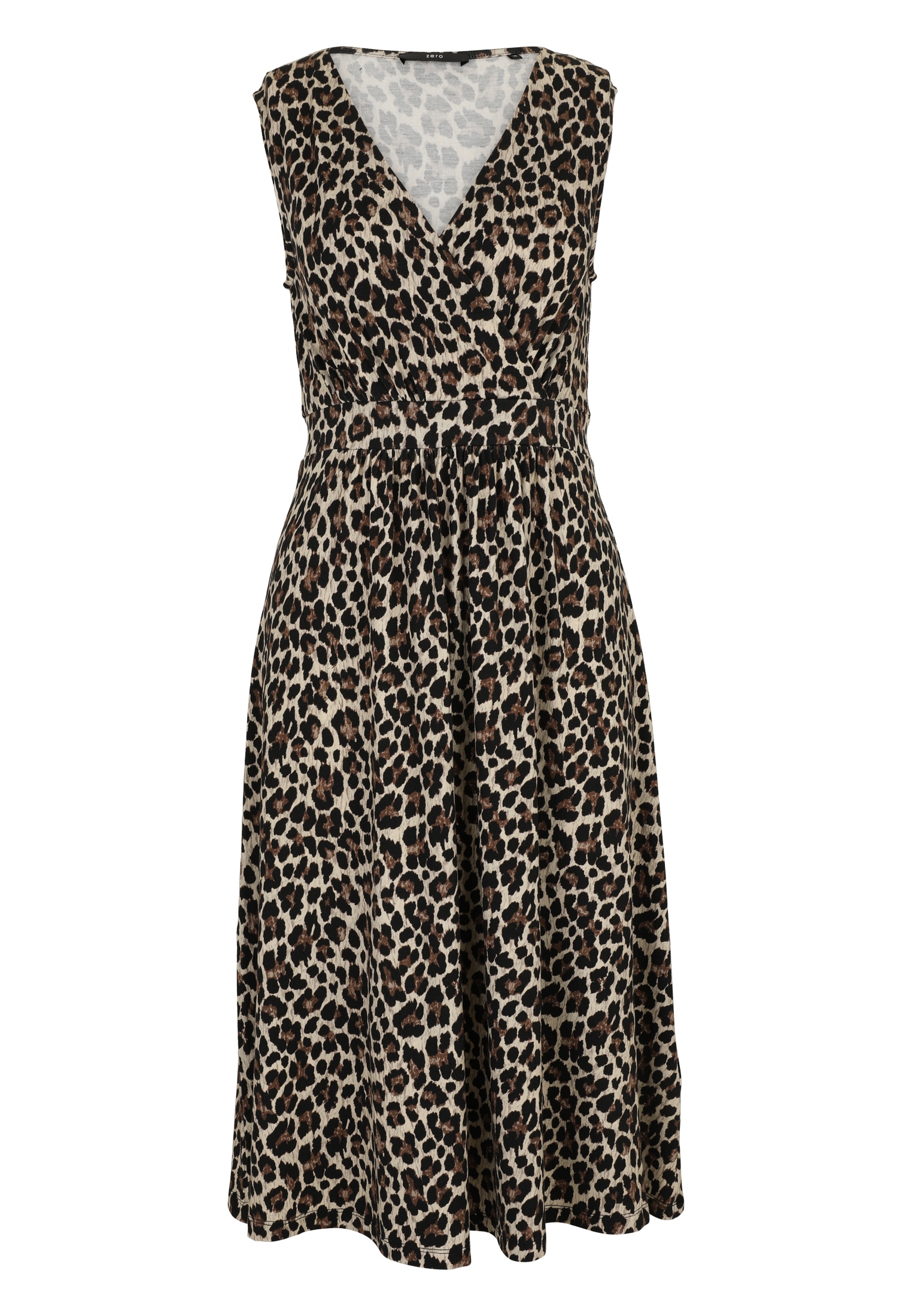 Zero Jerseykleid »zero Jerseykleid mit Leo-Muster«, drapiert /gerafft