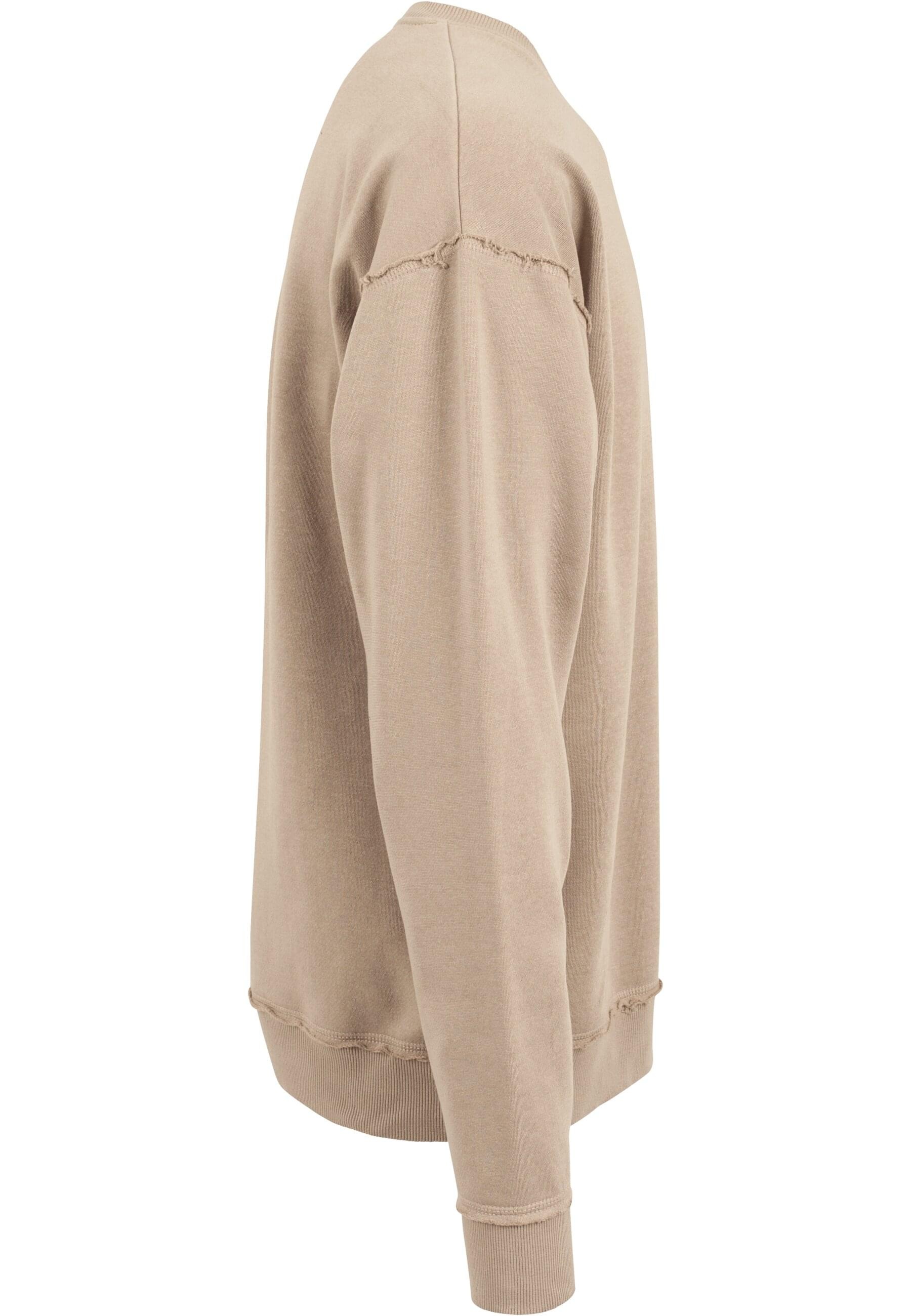 URBAN CLASSICS Rundhalspullover »Urban Classics Herren Oversized Open Edge Crew«, (1 tlg.)