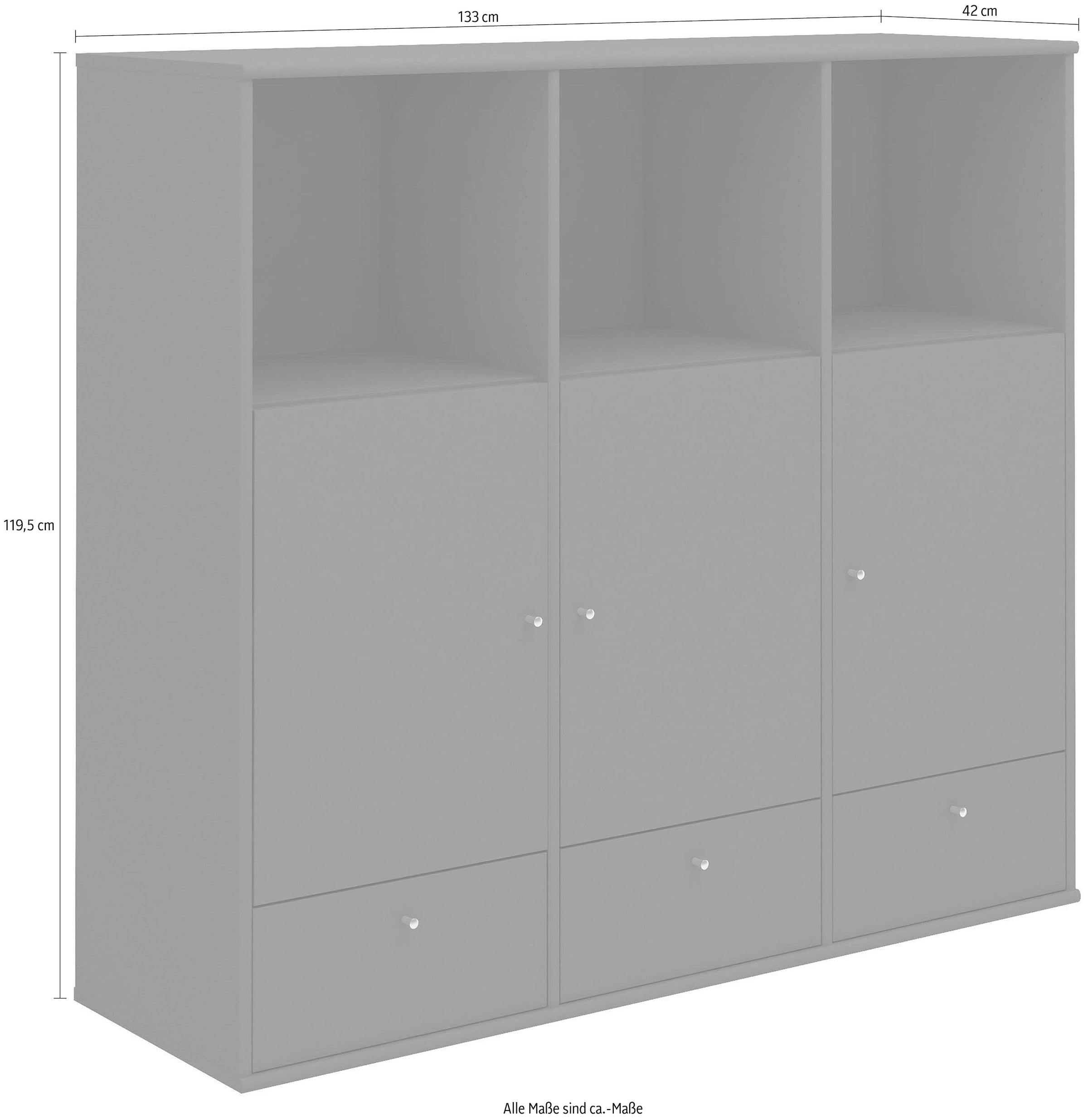 Hammel Furniture Highboard »Mistral Hochkommode, Hochschrank«, mit Türen und Schubladen, Breite: 133cm, anpassungsbar Designmöbel