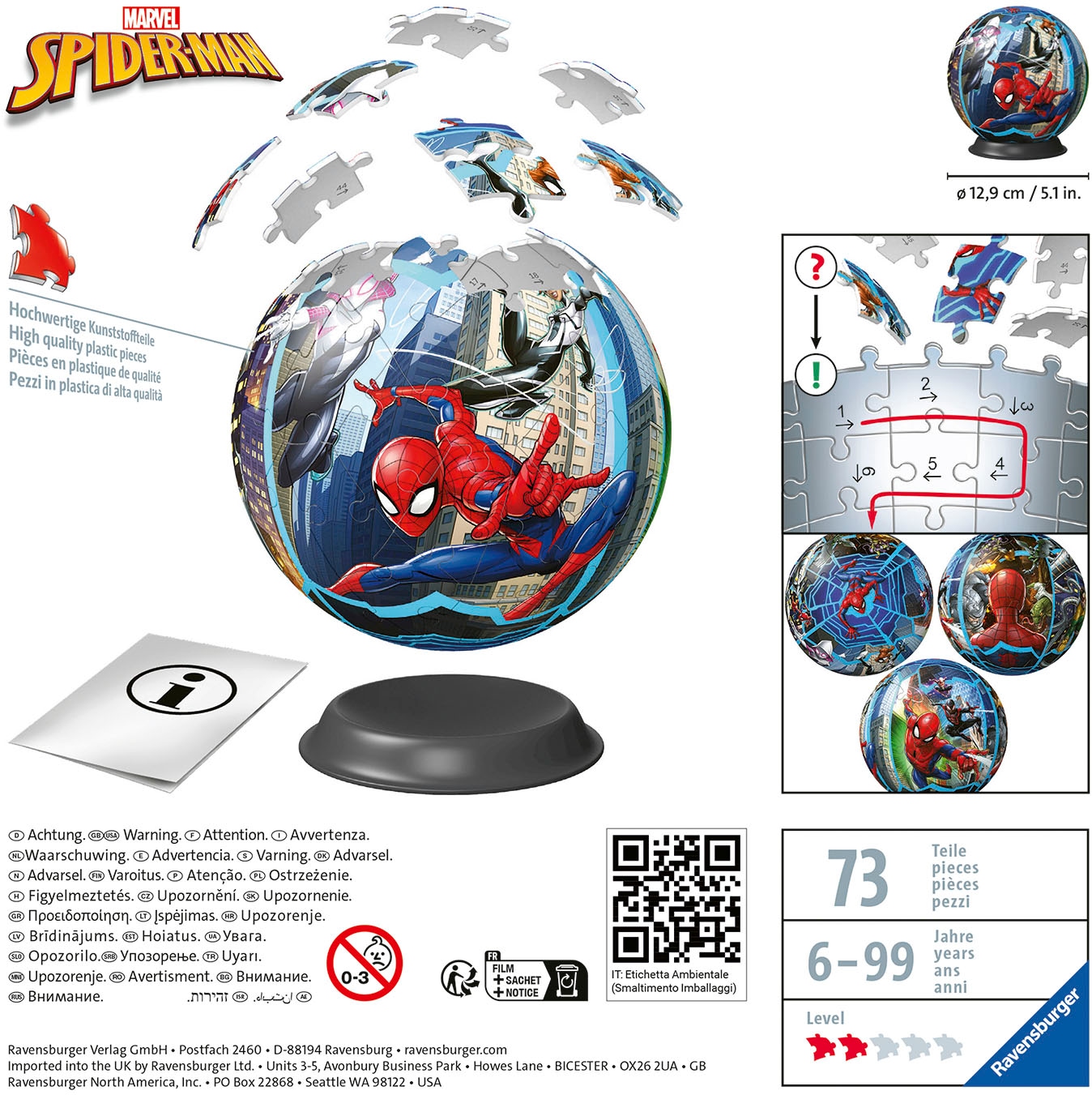 Ravensburger 3D-Puzzle »Spiderman«, Made in Europe; FSC® - schützt Wald - weltweit