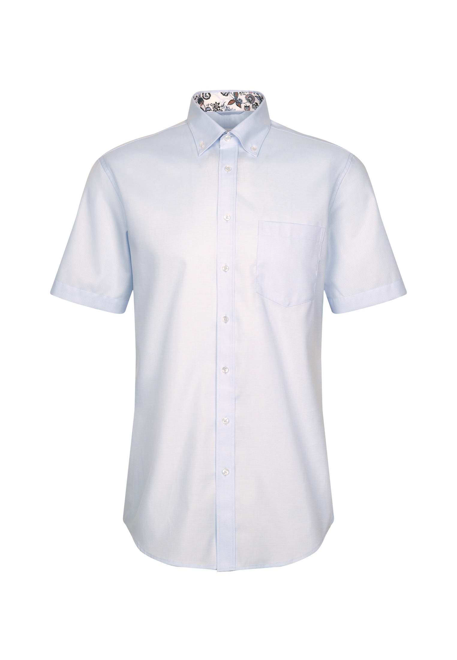 seidensticker Businesshemd »Regular«, Regular Kurzarm Button-Down-Kragen Struktur
