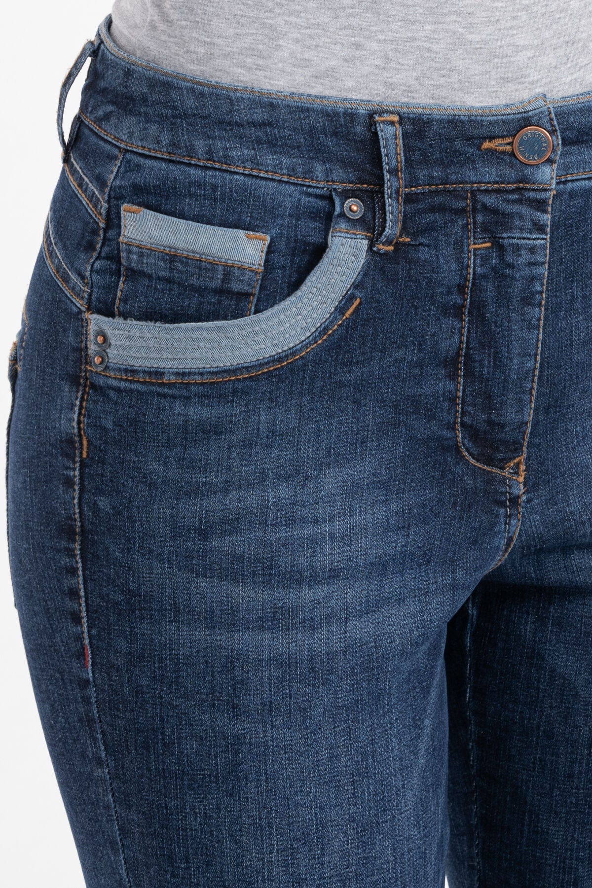 Recover Pants Slim-fit-Jeans »Luna«, mit Stickerei auf den Gesäßtaschen