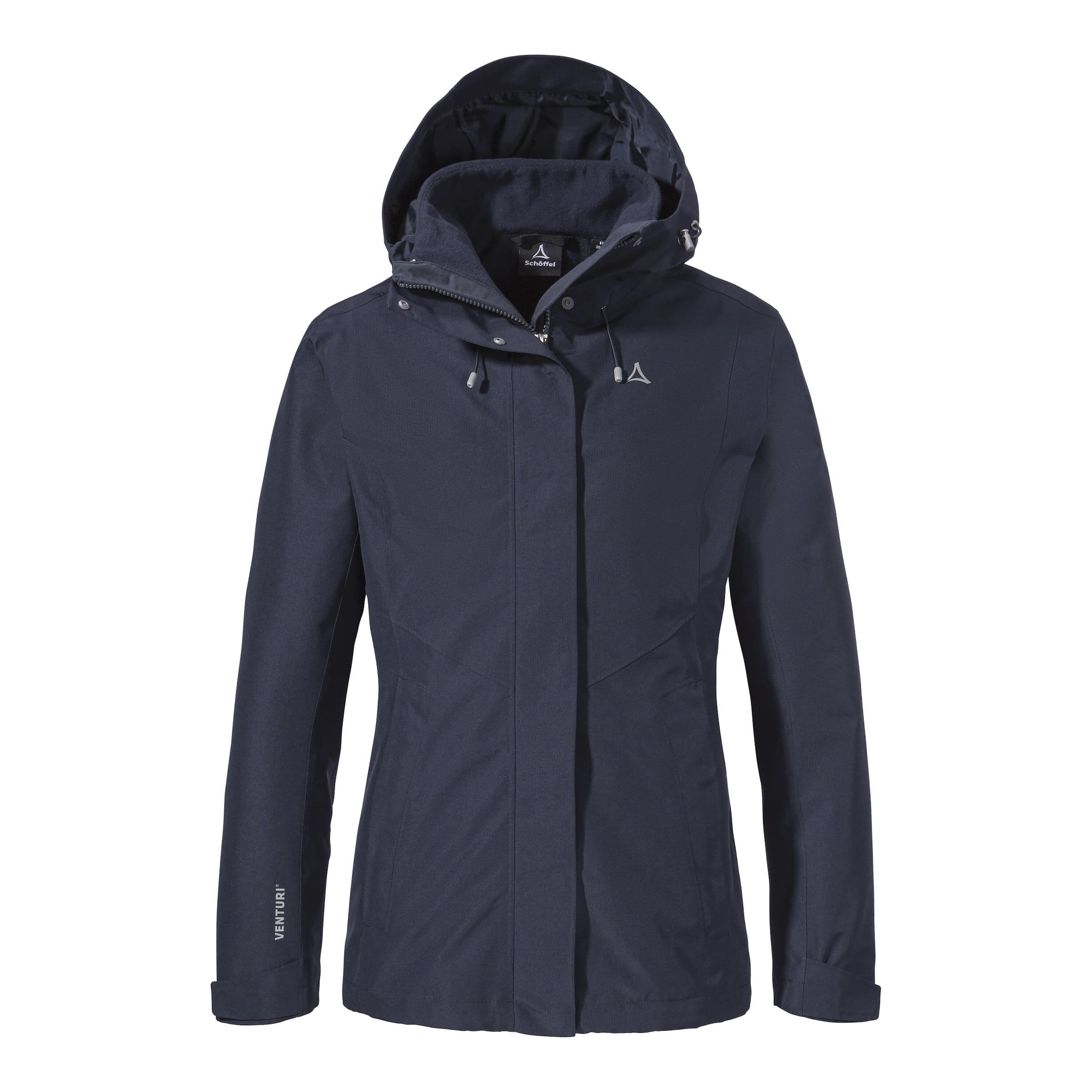 Schöffel 3-in-1-Funktionsjacke »3in1 Jacket Style Okere WMS« Set, 2 Stk. tlg. mit Kapuze mit herauszippbarer Fleecejacke, hochschließendem Kragen, atmungsaktiv