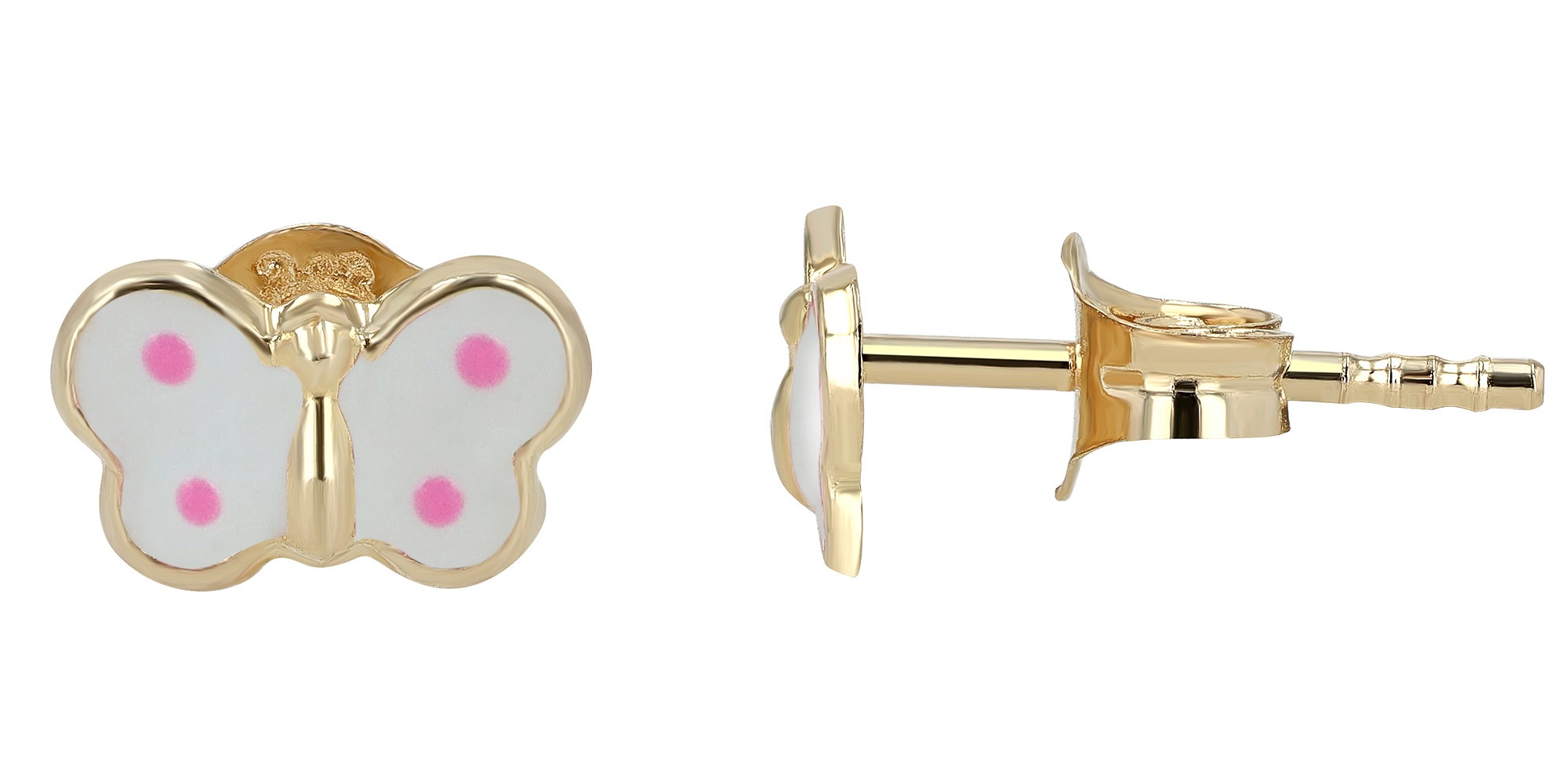 Adelia´s Paar Ohrhänger "Ohrringe – Ohrstecker aus 333 Gold mit Emaille" Schöne Geschenkidee zum Jubiläum