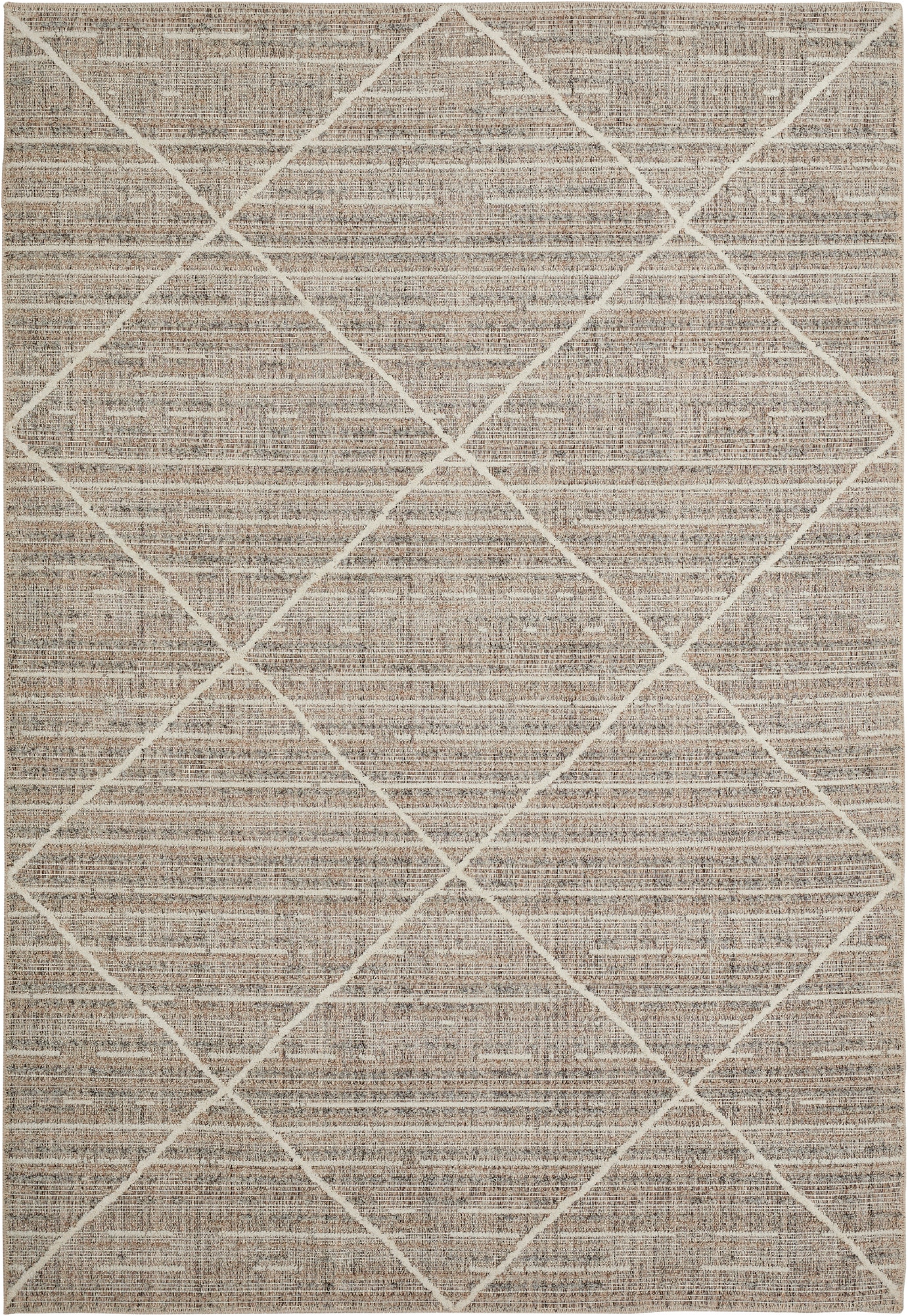 LUXOR living Teppich »Crosby«, rechteckig, 7 mm Höhe, Rauten Design, Boho-Style, Wohnzimmer, Schlafzimmer