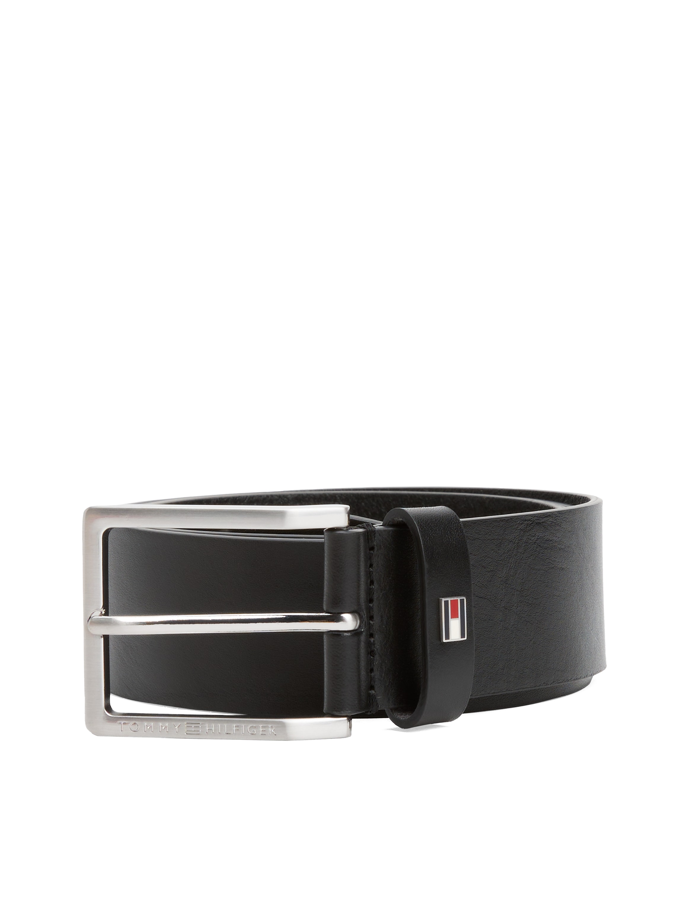 Tommy Hilfiger Ledergürtel »ADAN 3.5 EXT«, Metalllogopatch, Einfachdornschnalle