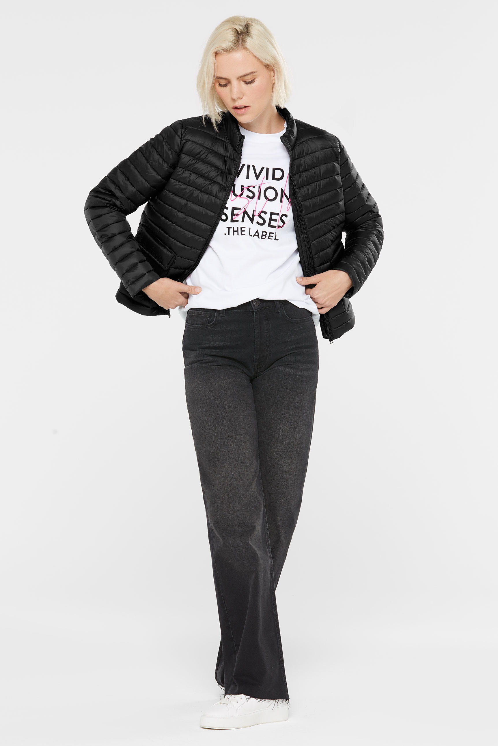 SENSES.THE LABEL Steppjacke ohne Kapuze mit verstellbarem Gummizug im Saum