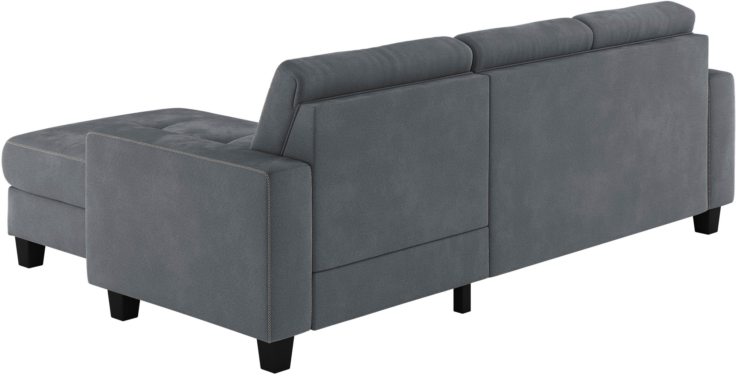 Places of Style Ecksofa »Varese L-Form«, Kreuznaht in beige