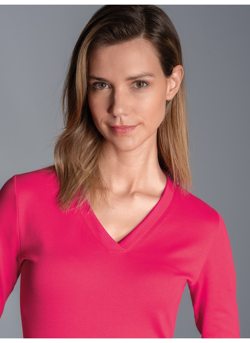 Thumbnail - Trigema T-Shirt "TRIGEMA Langarmshirt mit V-Ausschnitt" 1 Stk.